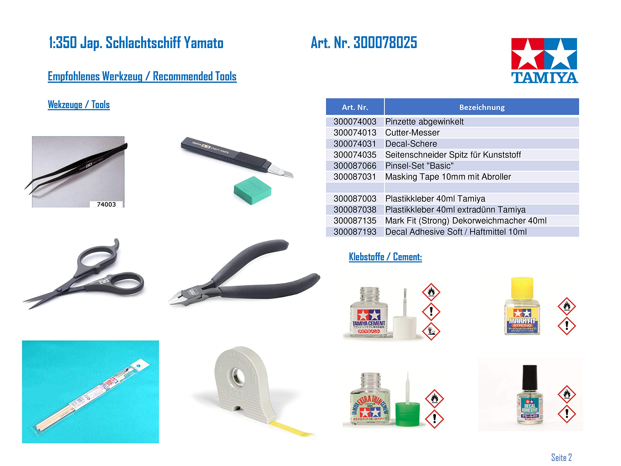 tamiya-78025-1-350-yamato-schlachtschiff-modellbausatz-76-cm image 8
