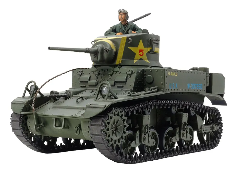 tamiya-35360-m3-stuart-sp-t-modellbausatz-1-35-unlackiert image 1