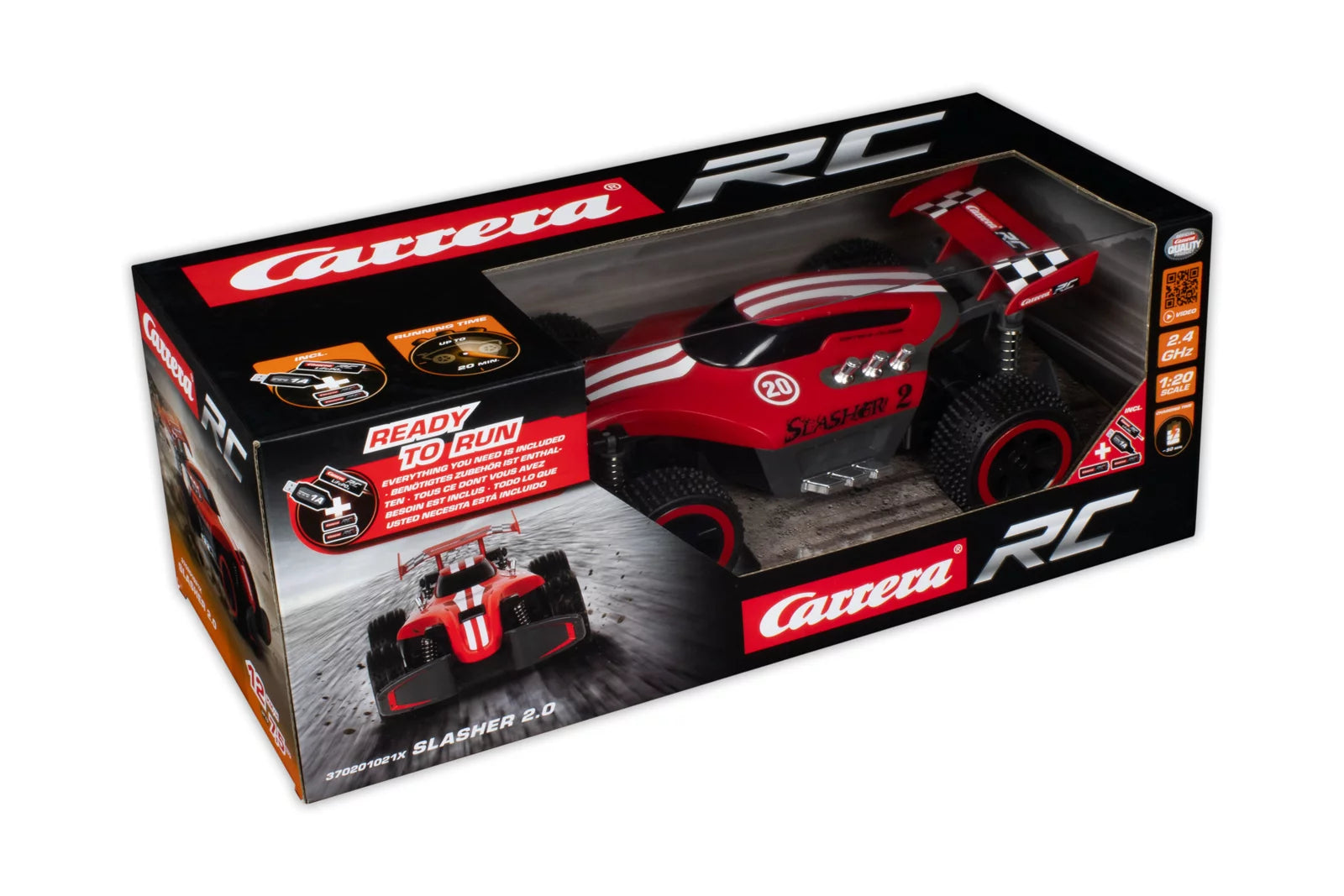 carrera-rc-action-slasher-2-0-buggy-rc-auto-2-4ghz-rot image 3
