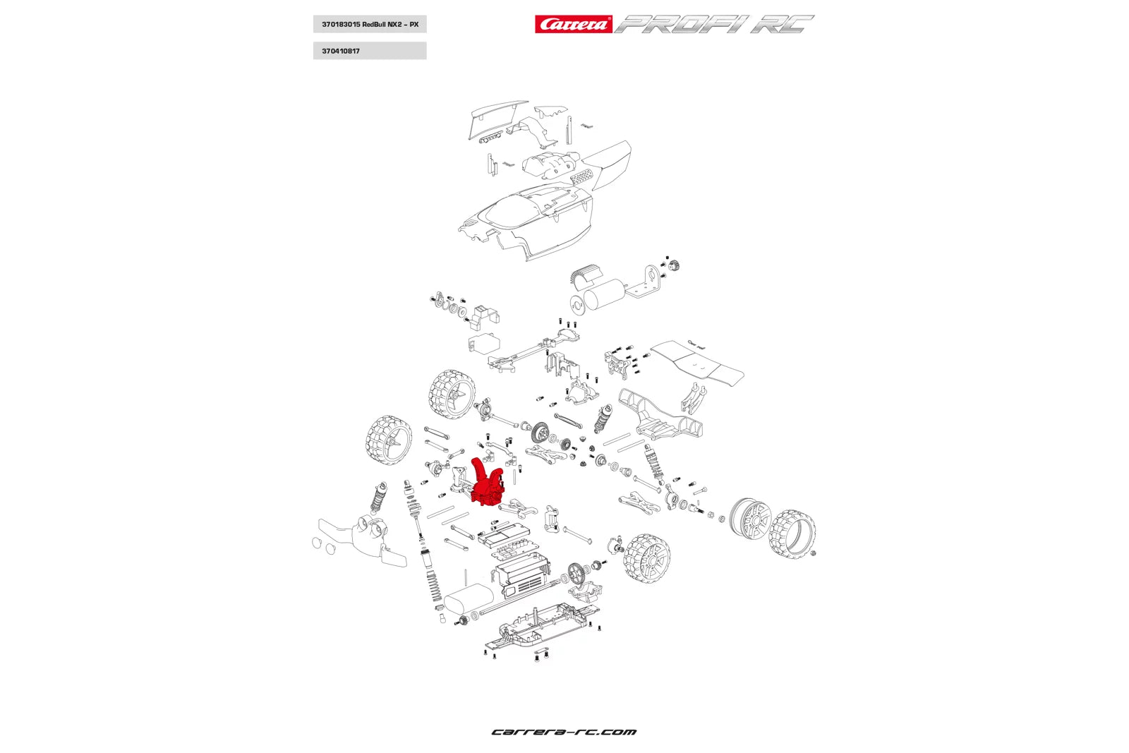 carrera-profi-rc-d-mpferhalter-vorne-getriebe-ersatzteil image 2