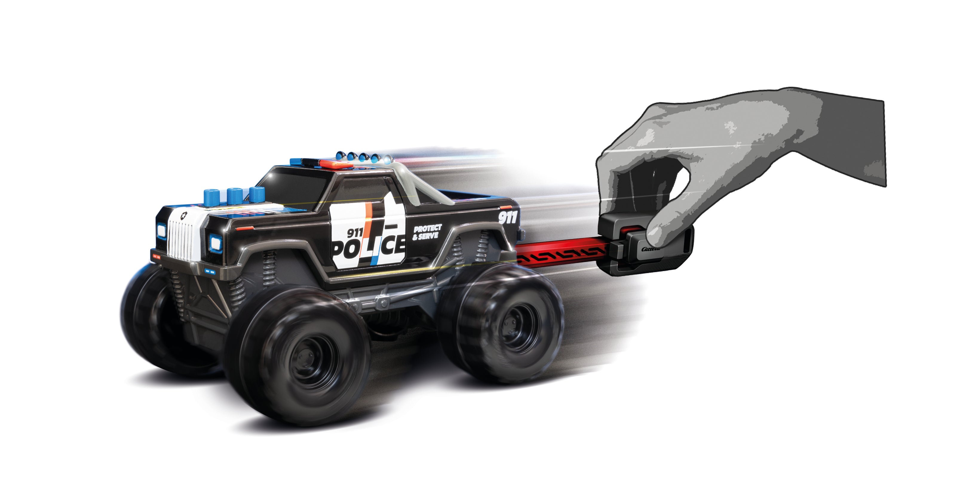 carrera-digital-132-key-racer-monster-truck-police-spielzeugauto image 2