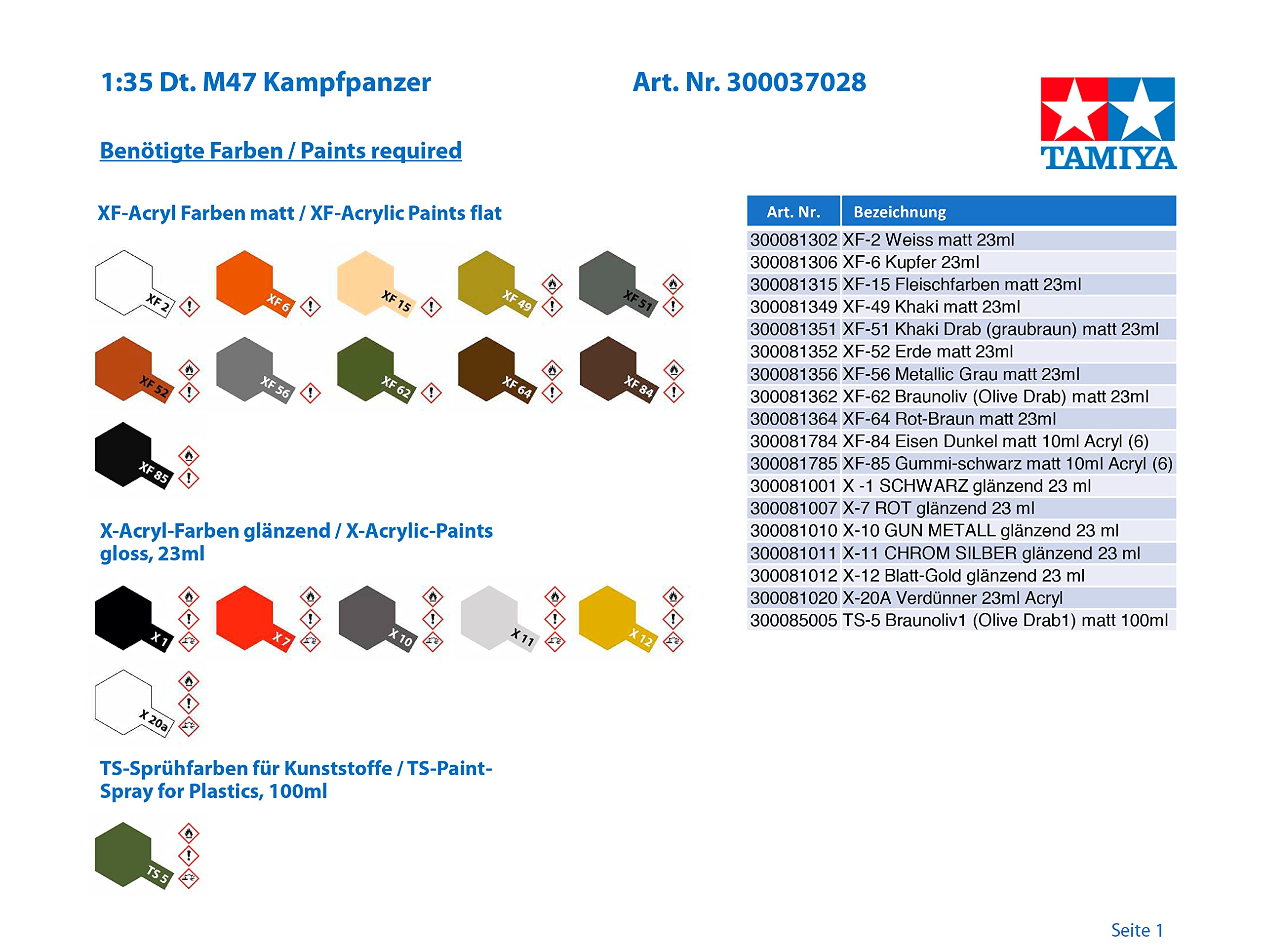 tamiya-m47-kampfpanzer-modellbausatz-1-35-unlackiert image 3