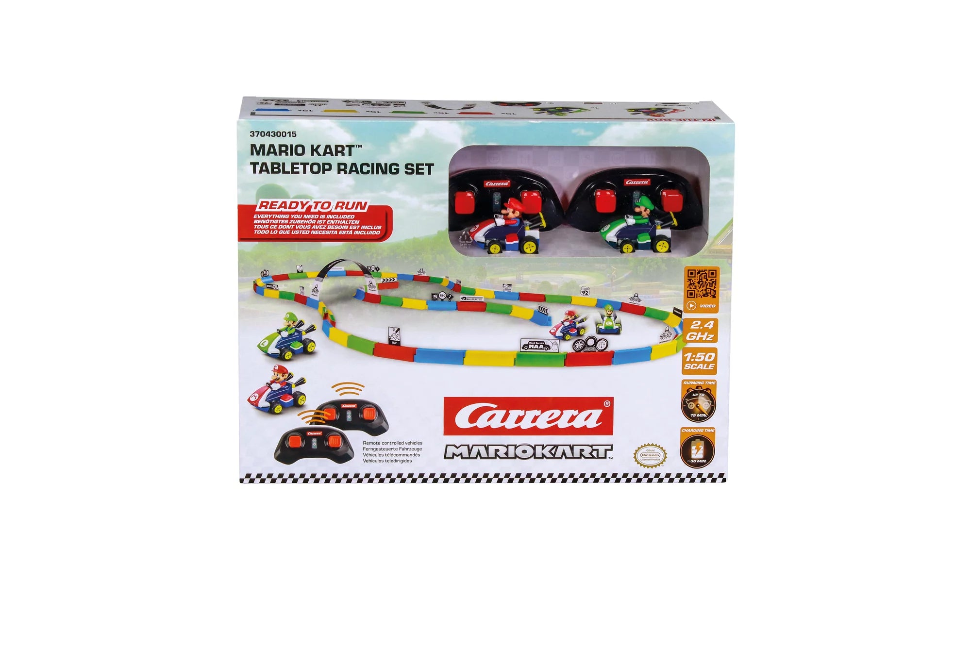 carrera-mario-kart-tabletop-racing-set-mario-luigi-rc-1-43 image 2