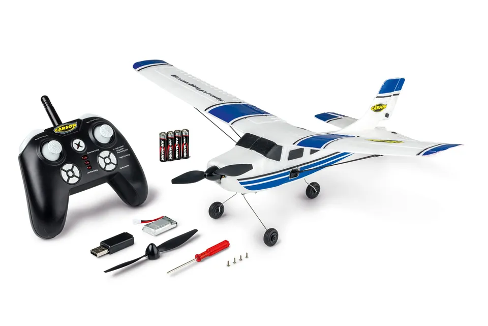 carson-500505034-sportflugzeug-rtf-blau-mit-gyro-2-4-ghz image 1