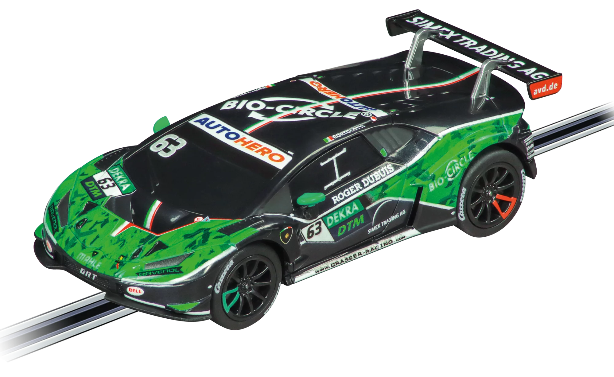 carrera-go-lamborghini-hurac-n-bortolotti-no-63-slotcar-1-43 image 1