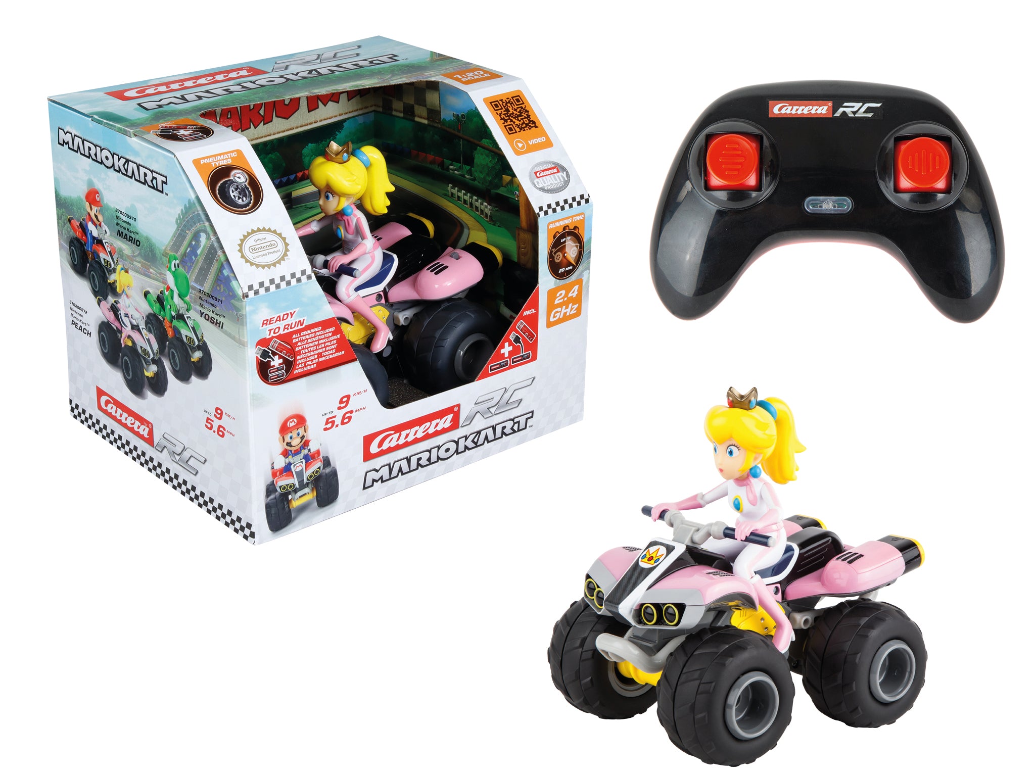 carrera-mario-kart-peach-quad-rc-auto-2-4ghz-9km-h image 3