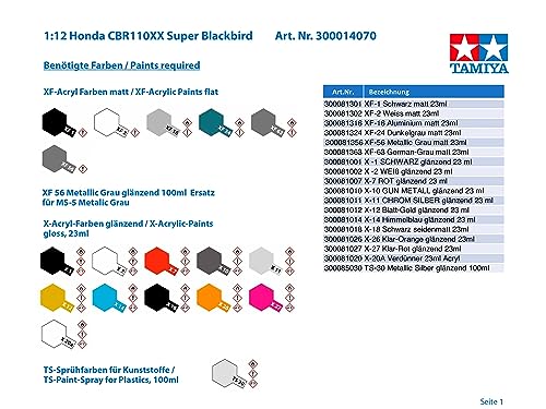 tamiya-14070-honda-cbr110xx-modellbausatz-1-12-super-blackbird image 6