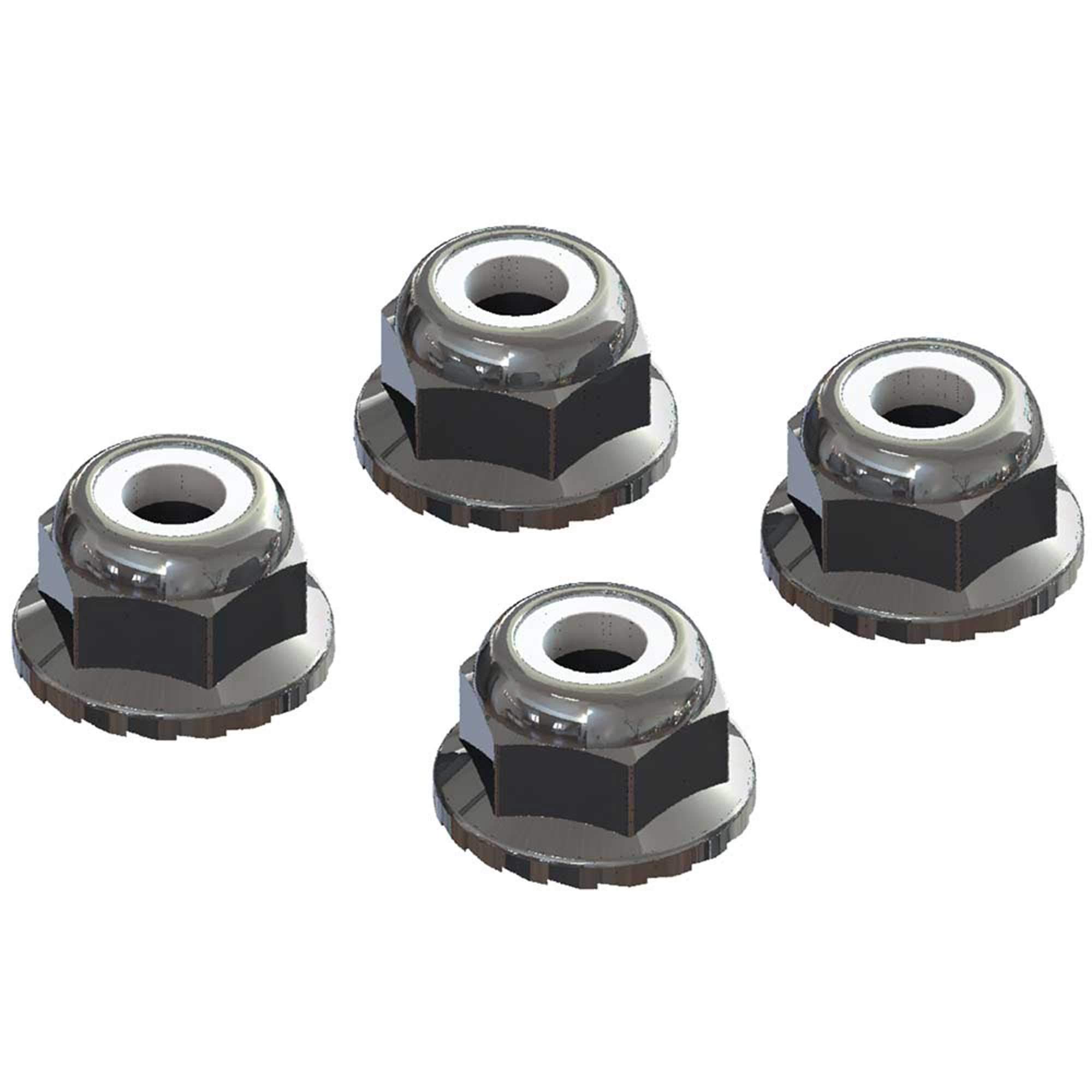 arrma-kraton-flanschmuttern-ar708008-m4-silber-4-st-ck image 1