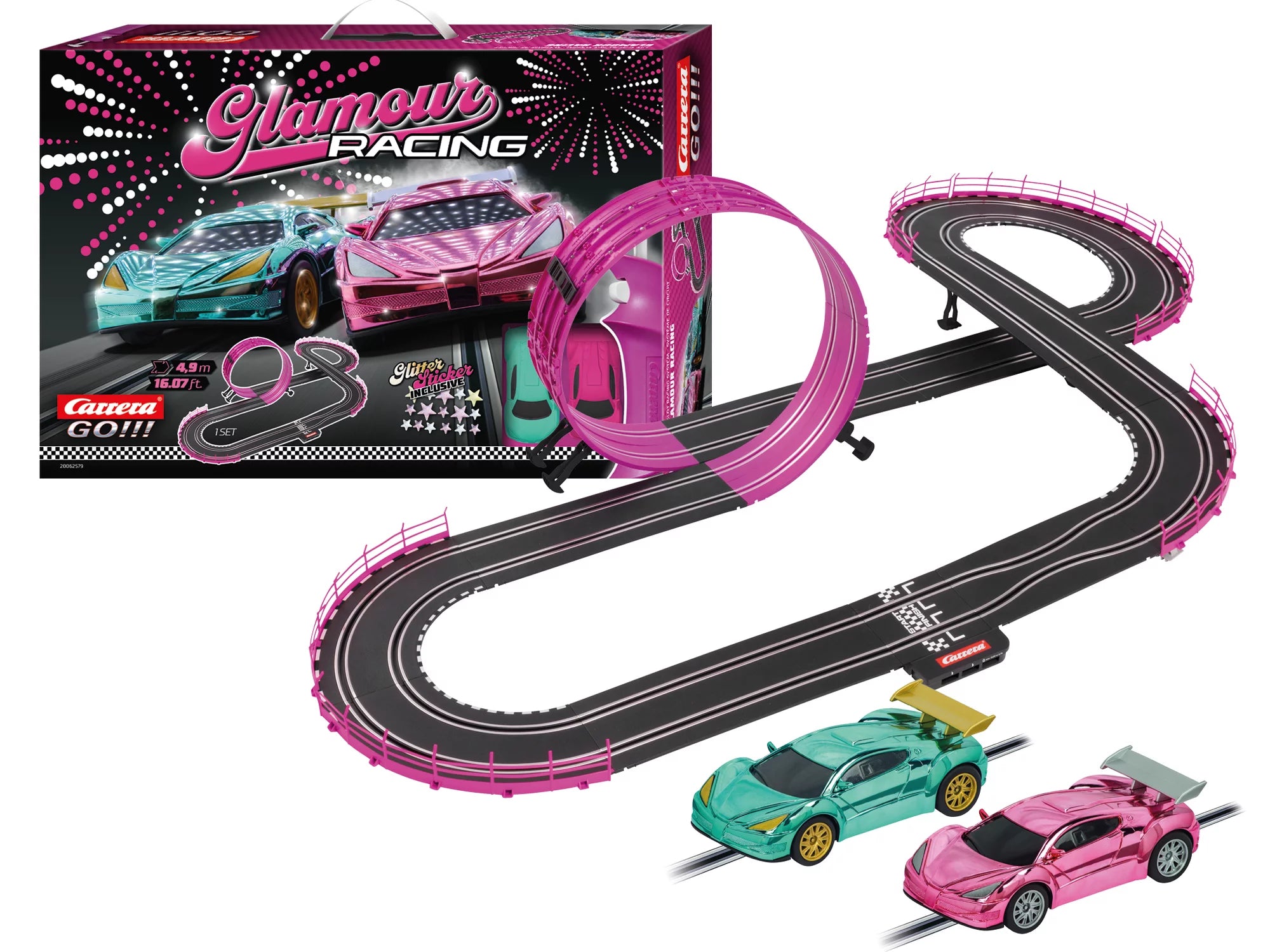 carrera-go-glamour-racing-gt-rennbahn-set-4-9-m-pink image 3