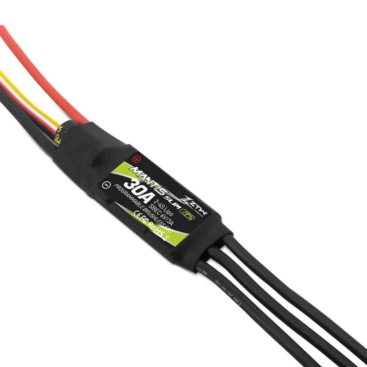 ztw-mantis-slim-g2-30a-esc-regler-2-4s-sbec-ohne-stecker image 2