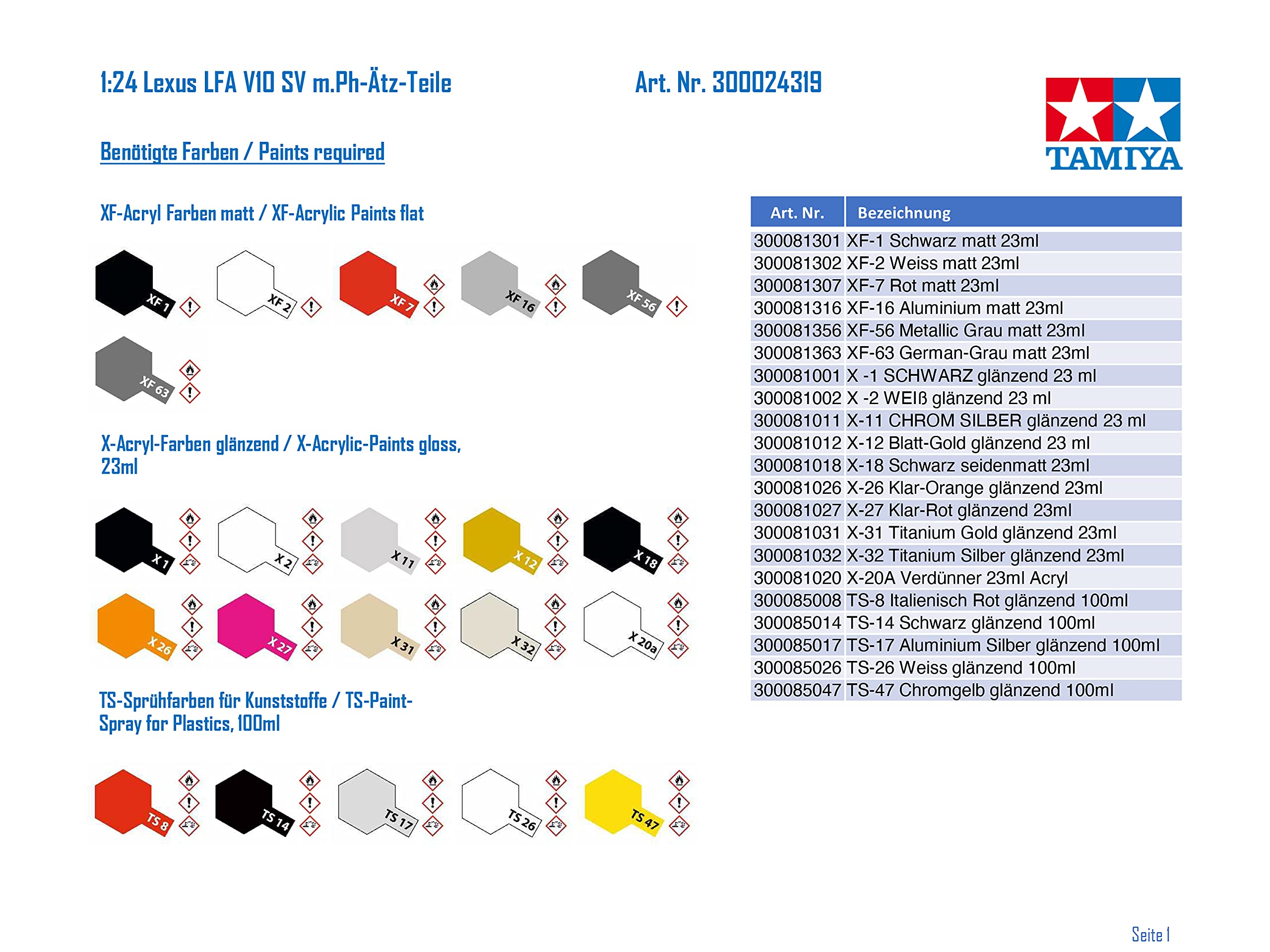 tamiya-static-models-24319-lexus-lfa-modellauto-1-24-wei image 2