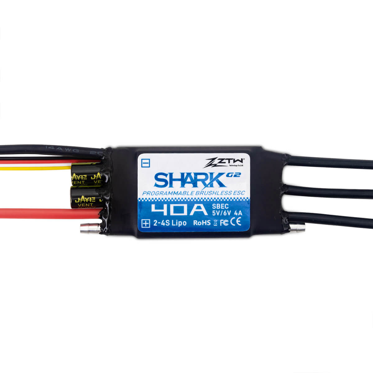 ztw-shark-g2-40a-bootsregler-2-4s-sbec-wasserdicht image 4