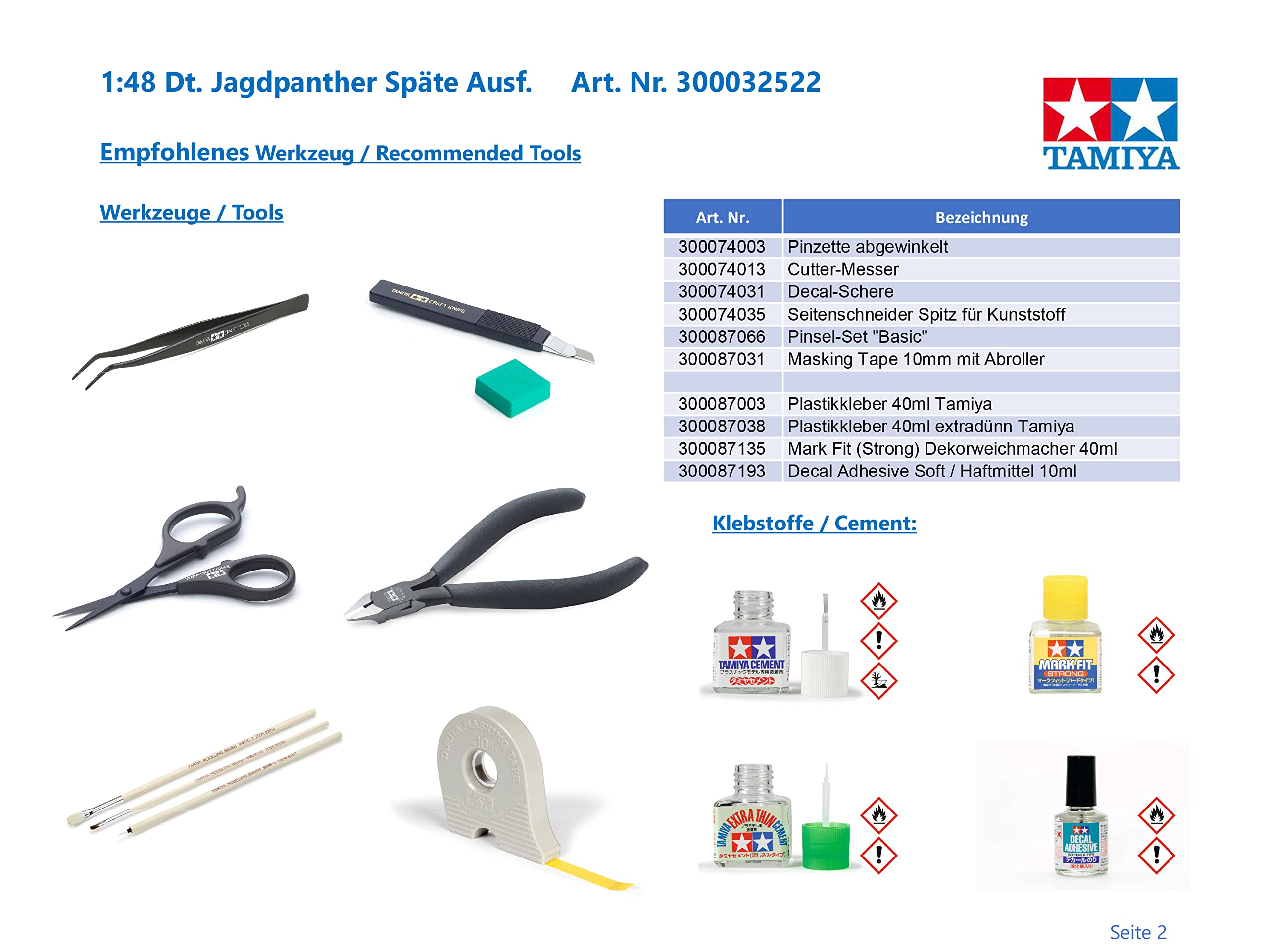 tamiya-static-models-300032522-jagdpanther-1-48-sp-t-wwii-bausatz image 2