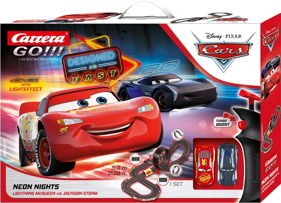 carrera-first-disney-cars-neon-nights-set-5-3-m image 1