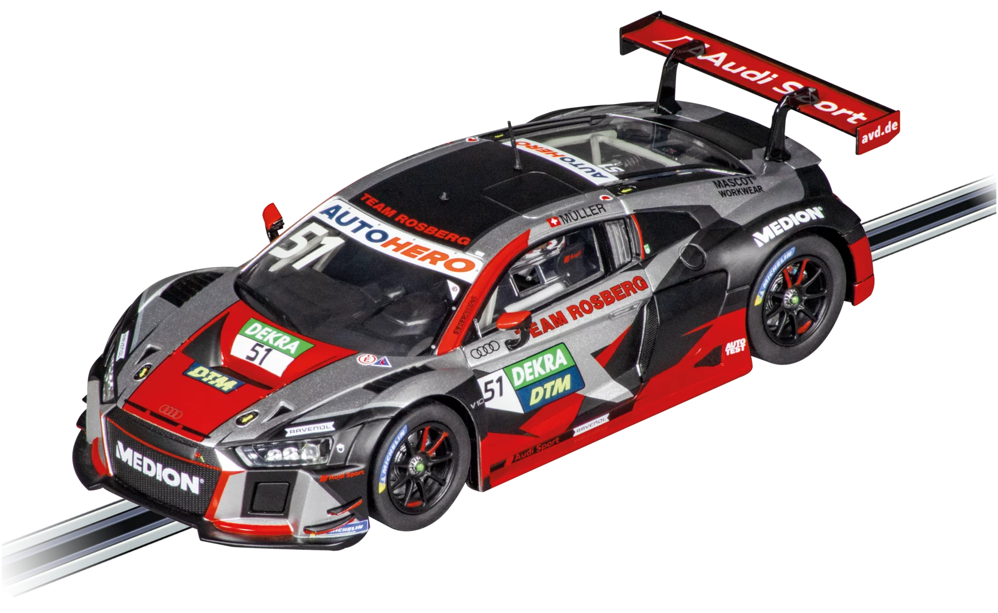 carrera-audi-r8-lms-gt3-team-rosberg-no-51-slotcar-1-32 image 1