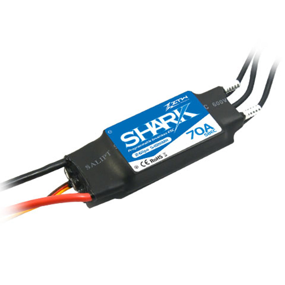 ztw-shark-70a-fahrtregler-2-6s-bec-boot-wasserdicht image 1
