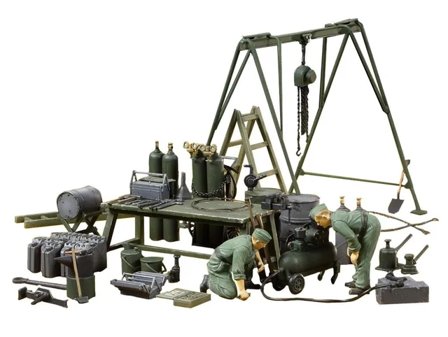 tamiya-feldwerkstatt-zubeh-r-set-1-35-mit-2-figuren image 1
