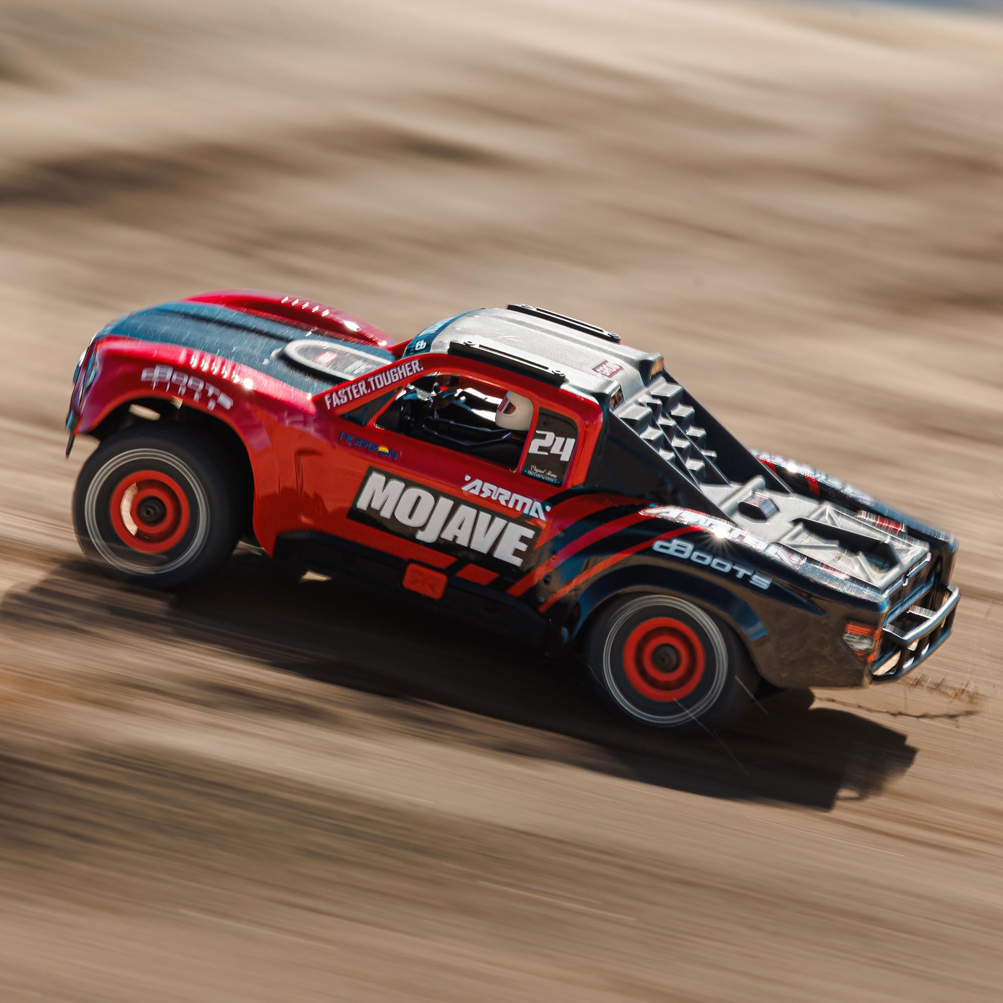 arrma-mojave-grom-rc-auto-1-18-rot-schwarz-ara2104t1 image 4
