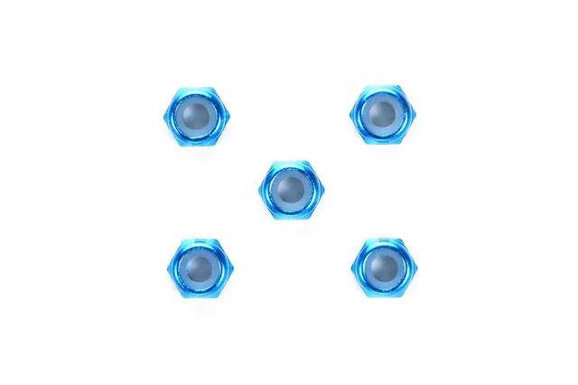 tamiya-db-01-alu-stoppmuttern-3-mm-blau-eloxiert-5-st-ck image 1