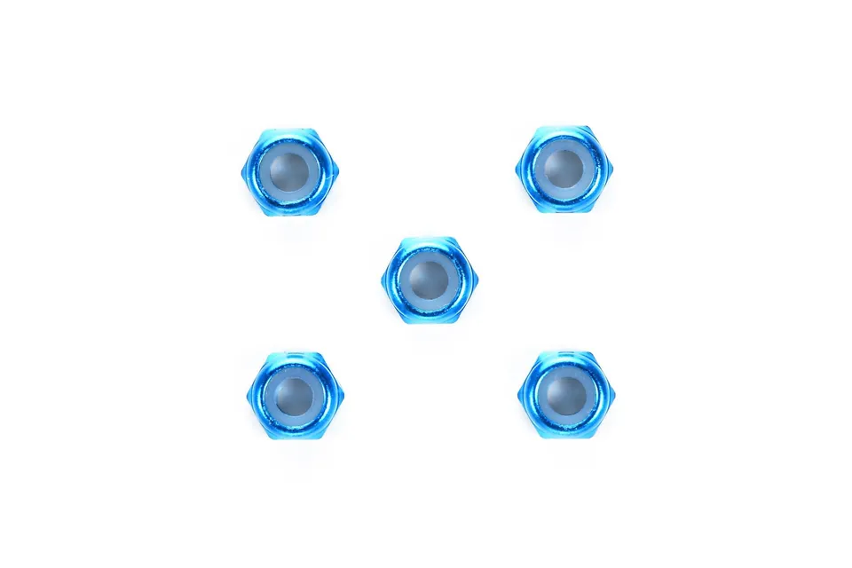 tamiya-db-01-alu-stoppmuttern-3-mm-blau-eloxiert-5-st-ck image 1