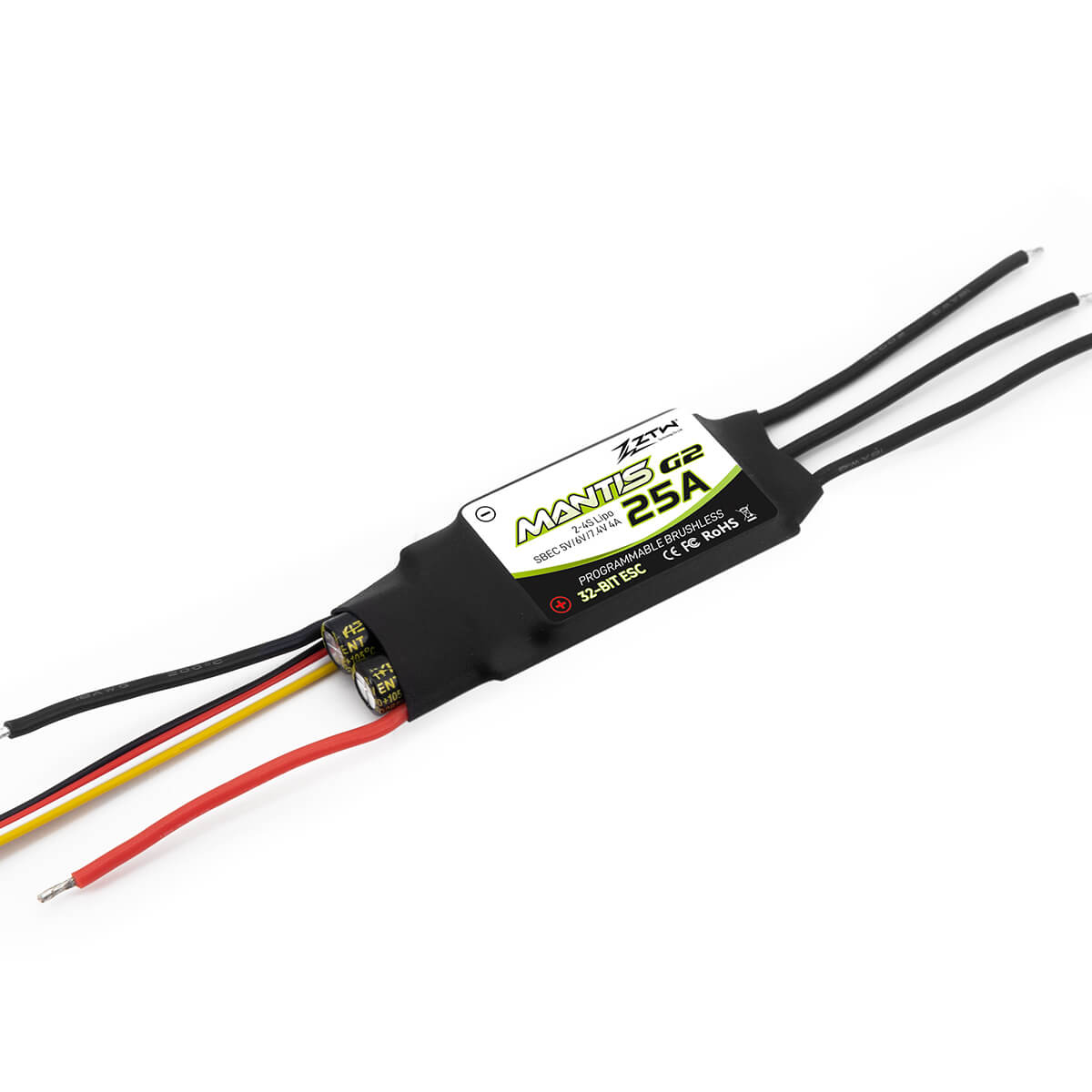 ztw-mantis-g2-25a-esc-2-4s-sbec-regler-fixed-wing image 4