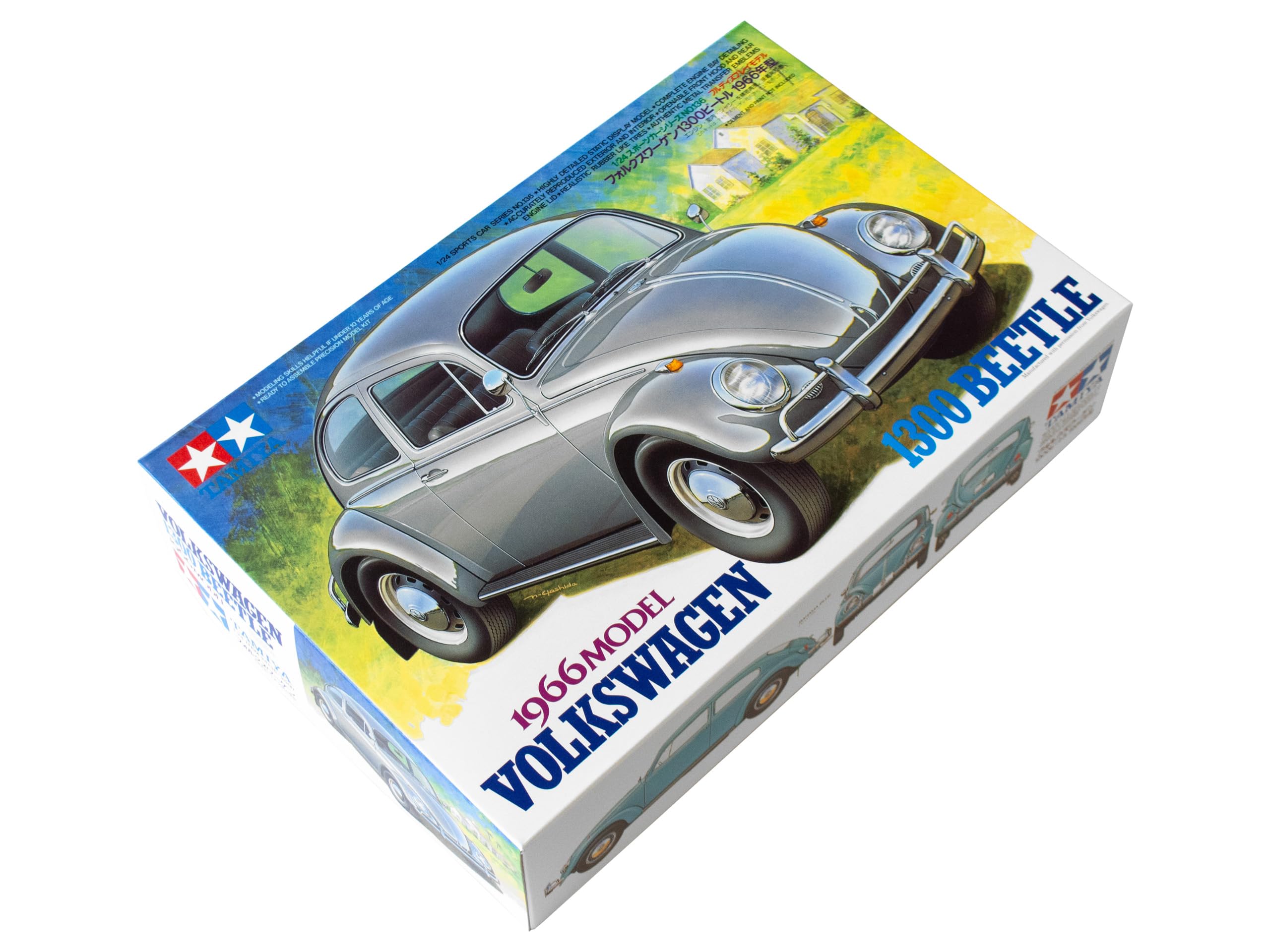 tamiya-300024136-vw-k-fer-1300-1966-modellauto-1-24-silber image 1