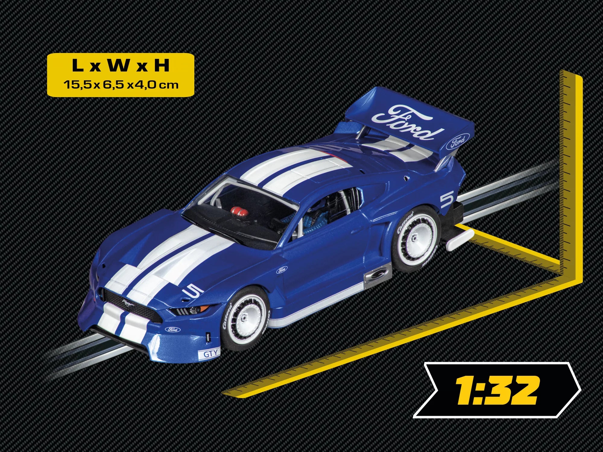 carrera-digital-132-ford-mustang-gty-no-5-slotcar-1-32-blau image 2