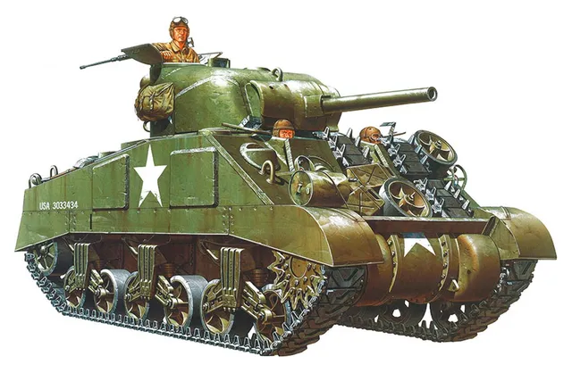 tamiya-m4-sherman-fr-h-modellbausatz-1-35-35190 image 1