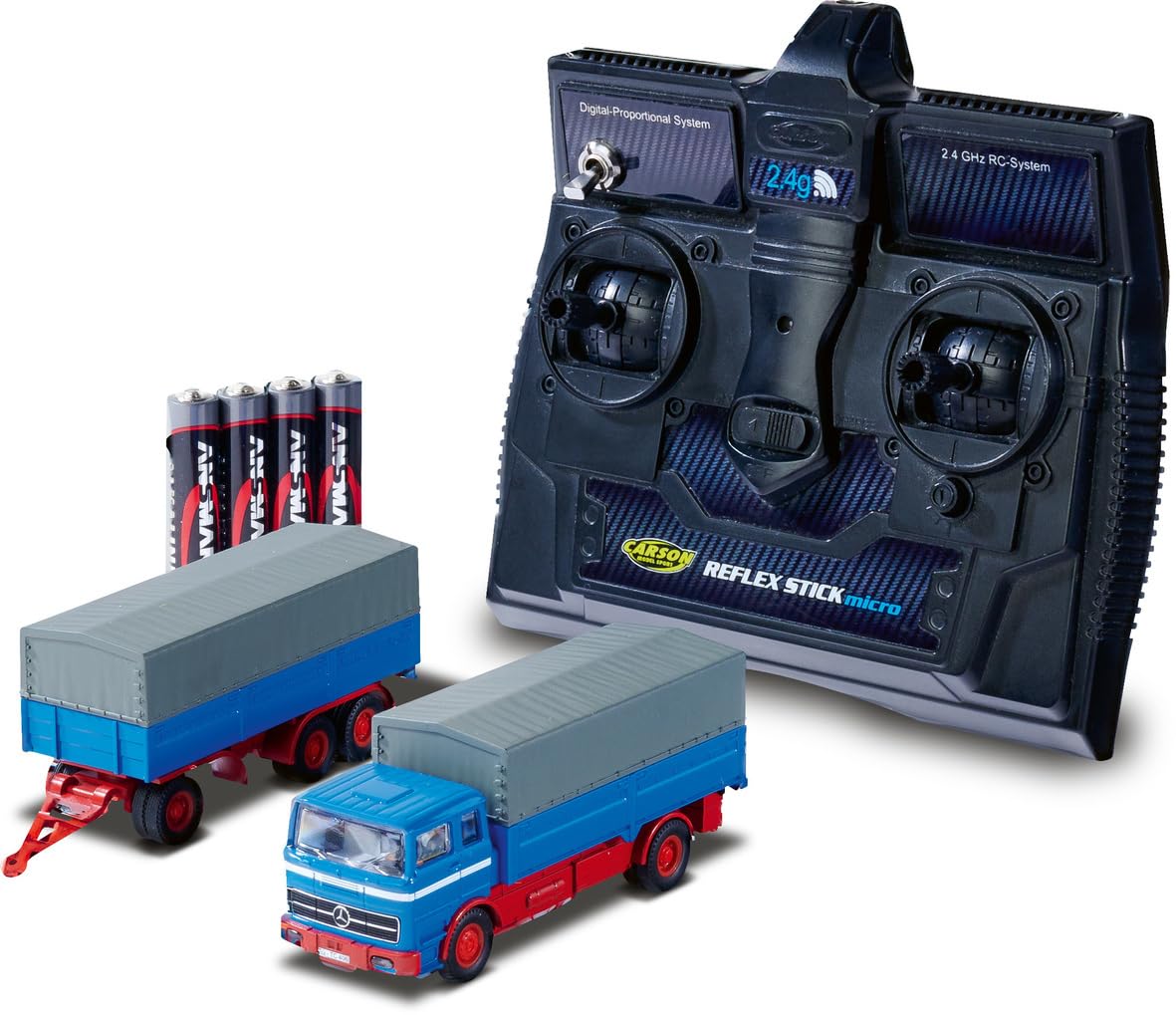 carson-1-87-mb-1620-plane-anh-nger-rc-lkw-blau-rtr image 1