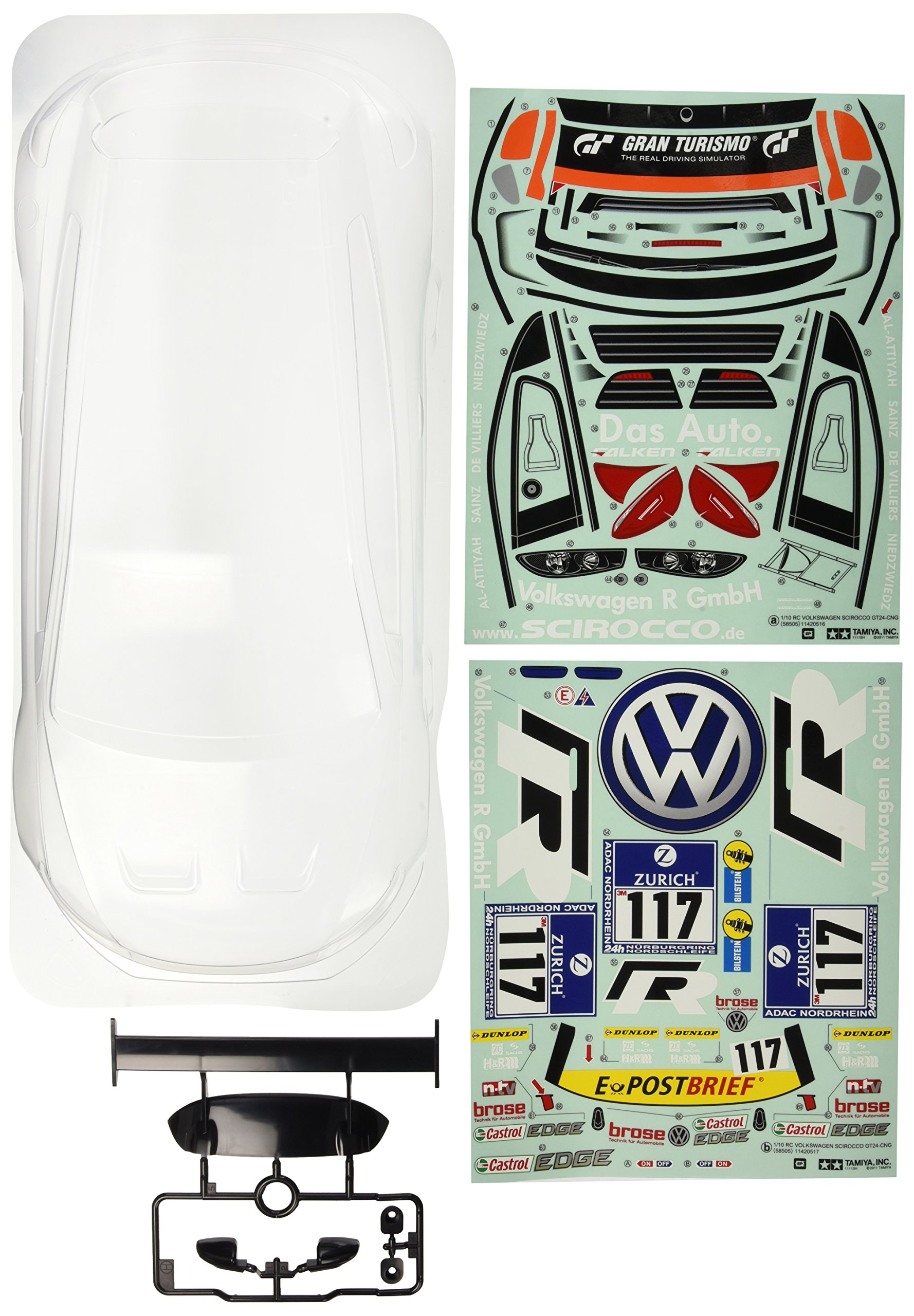 tamiya-300051473-karosserie-vw-scirocco-gt24-rs-257mm image 1