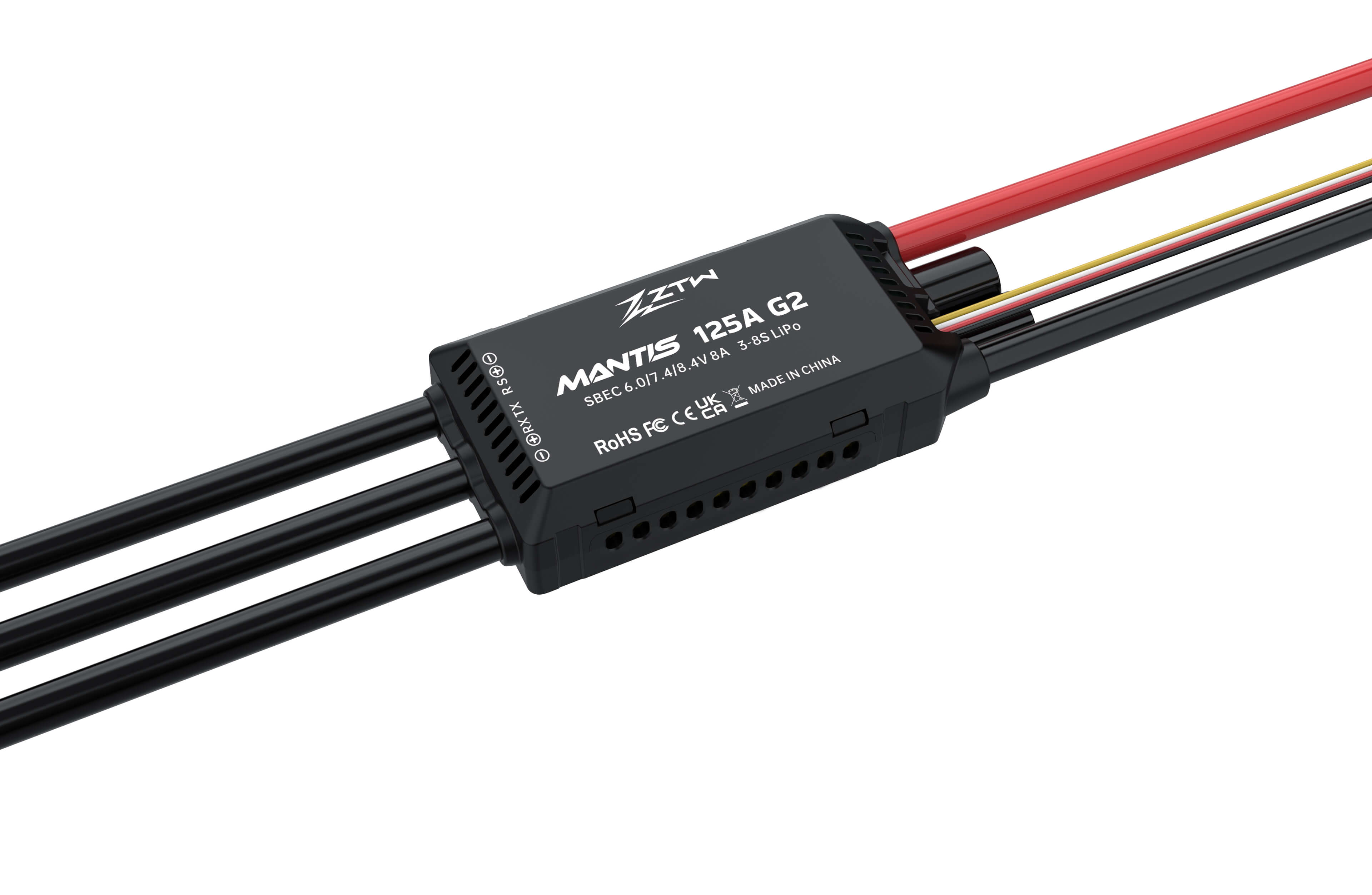 ztw-mantis-g2-125a-esc-3-8s-flugzeug-regler-sbec image 6