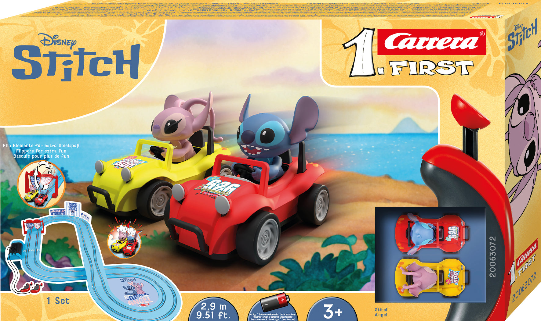 carrera-first-disney-stitch-slotcar-set-2-9m-kinderbahn image 1