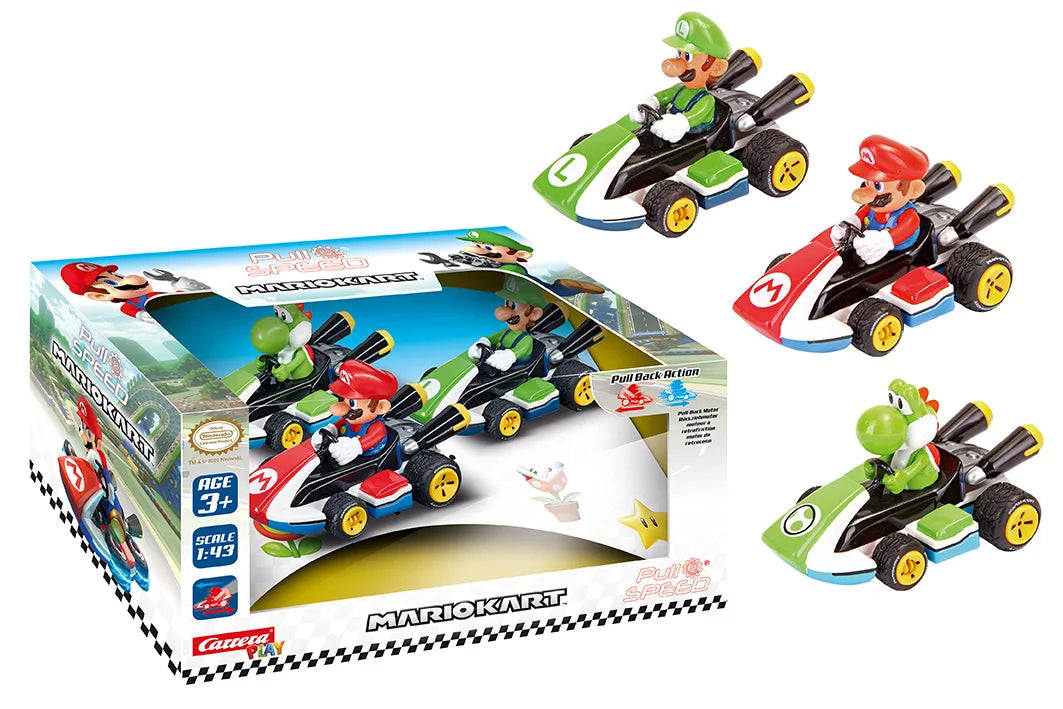 carrera-go-mario-kart-3er-pack-pull-speed-autos-1-43 image 2
