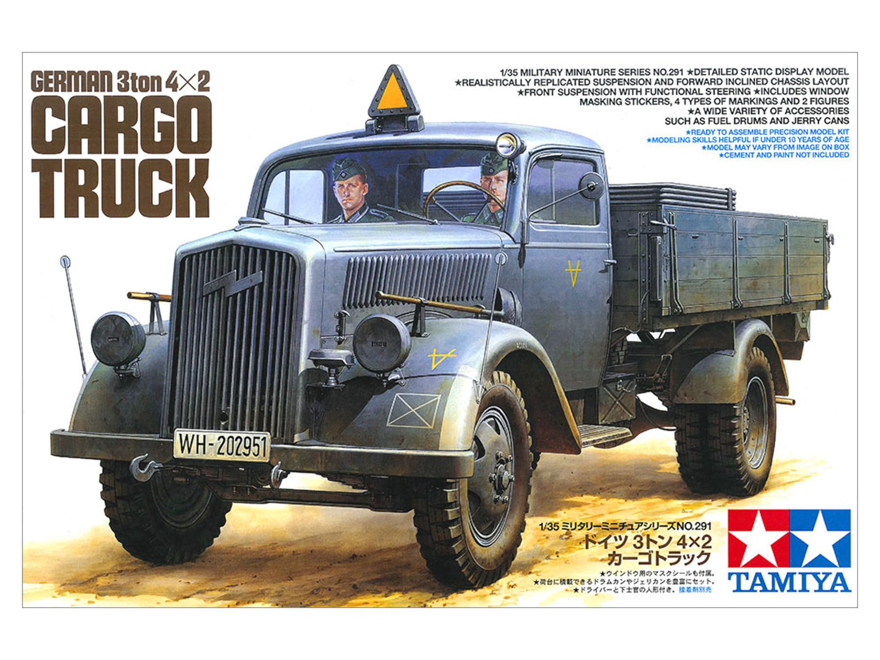 tamiya-35291-transport-lkw-3to-modellbausatz-1-35-grau image 2