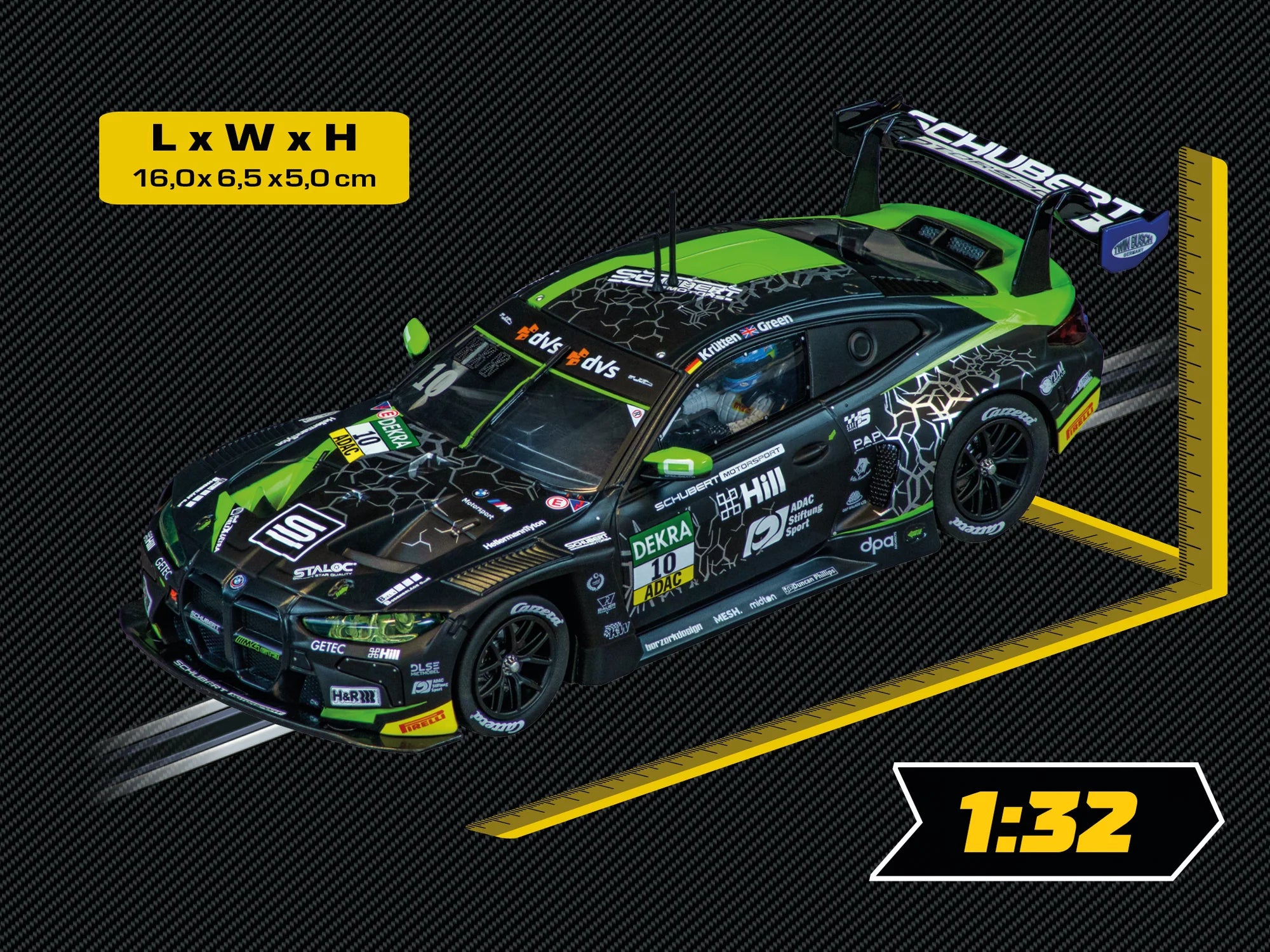 carrera-evolution-bmw-m4-gt3-slotcar-schubert-no-10-1-32 image 2