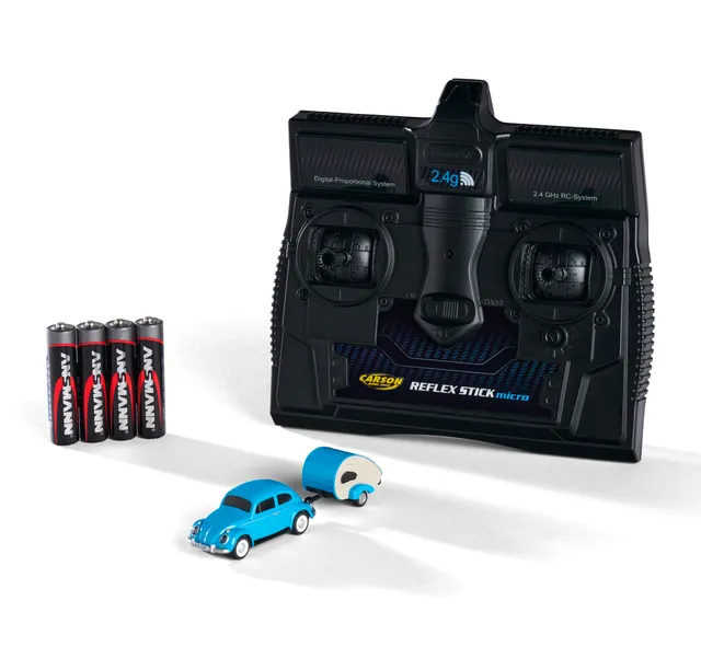 carson-vw-beetle-1-87-rc-auto-mit-anh-nger-led-rtr image 1