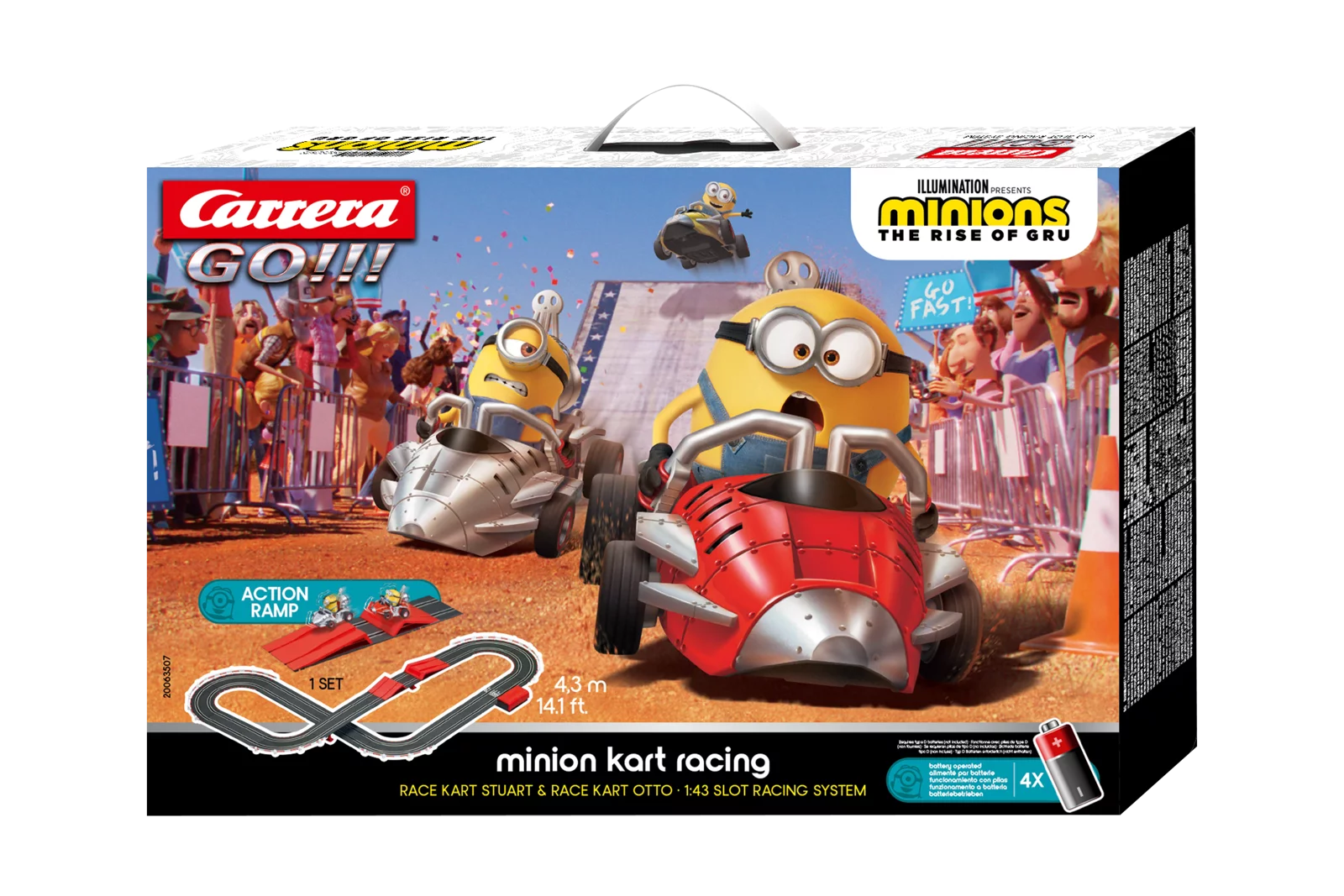 carrera-digital-132-minion-kart-racing-rennbahn-4-3-m image 1
