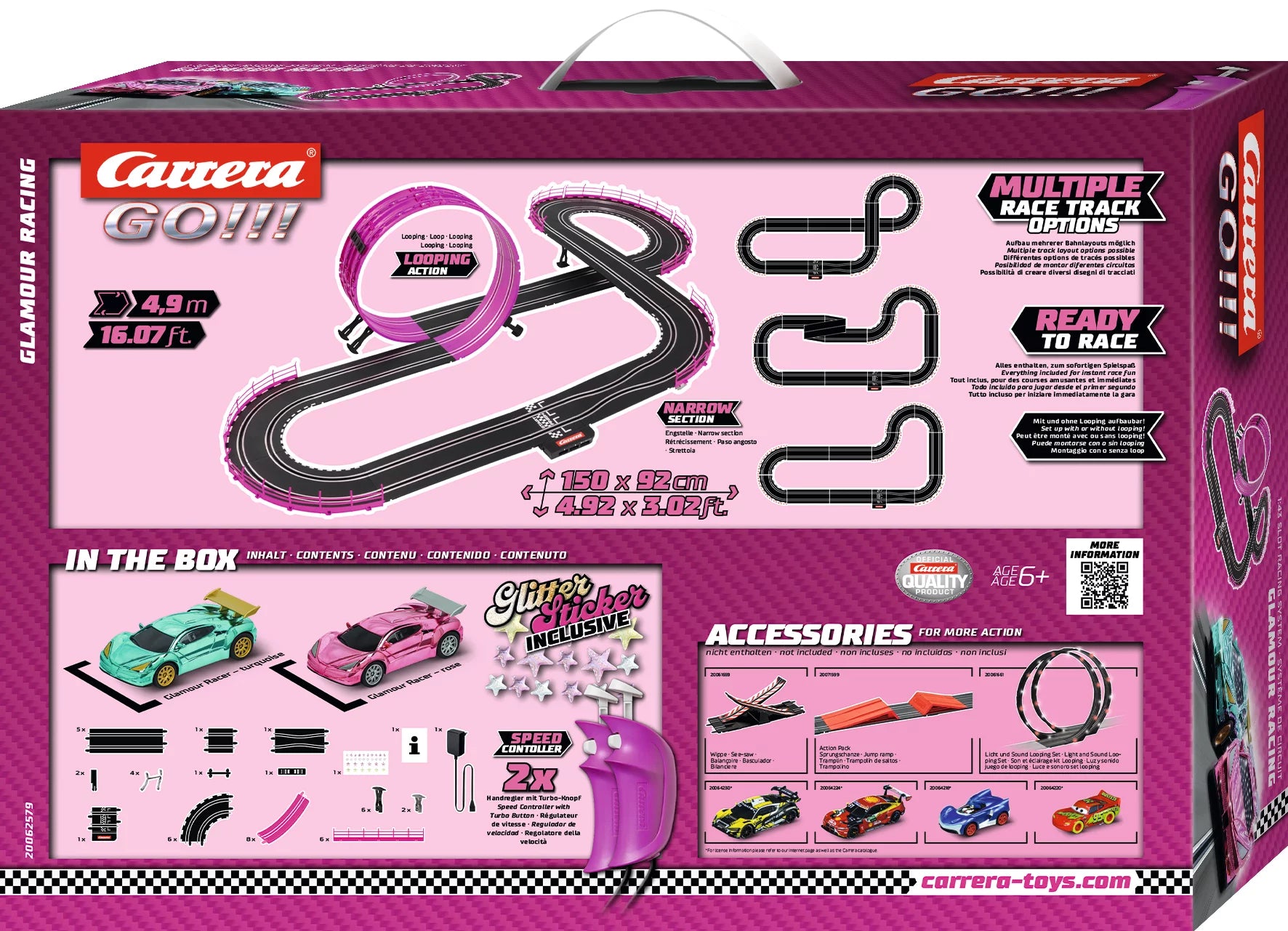 carrera-go-glamour-racing-gt-rennbahn-set-4-9-m-pink image 2