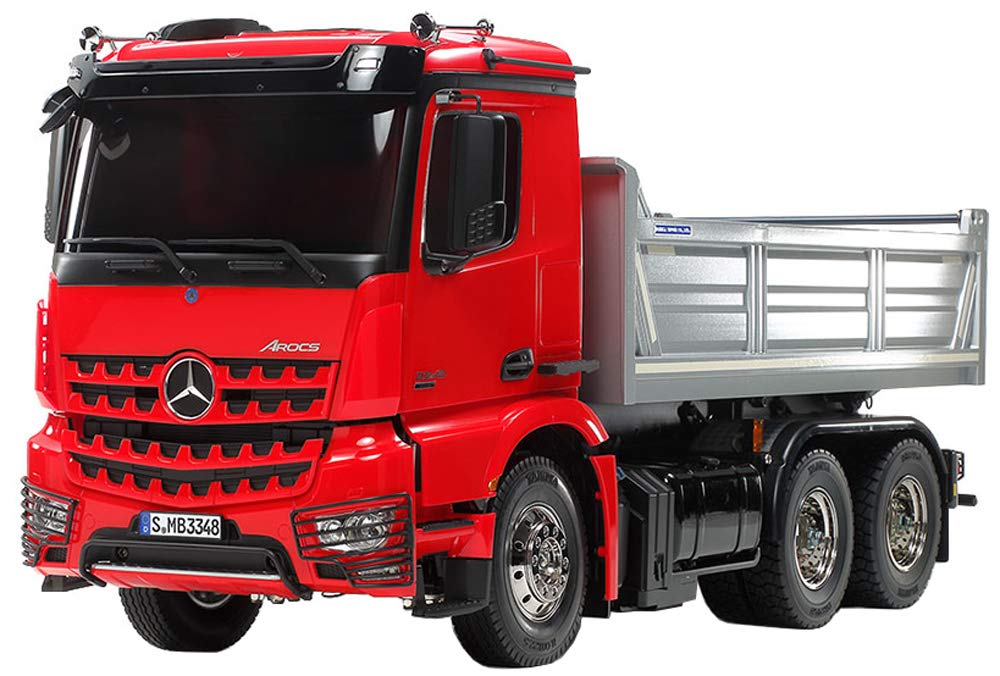 tamiya-mb-arocs-3348-kipper-rc-truck-1-14-rot-silber image 1