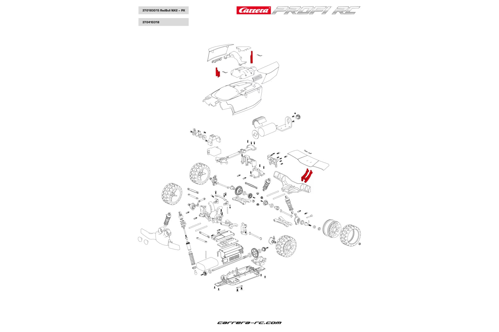 carrera-profi-rc-red-bull-nx2-karosseriehalter-ersatzteil-183008 image 2