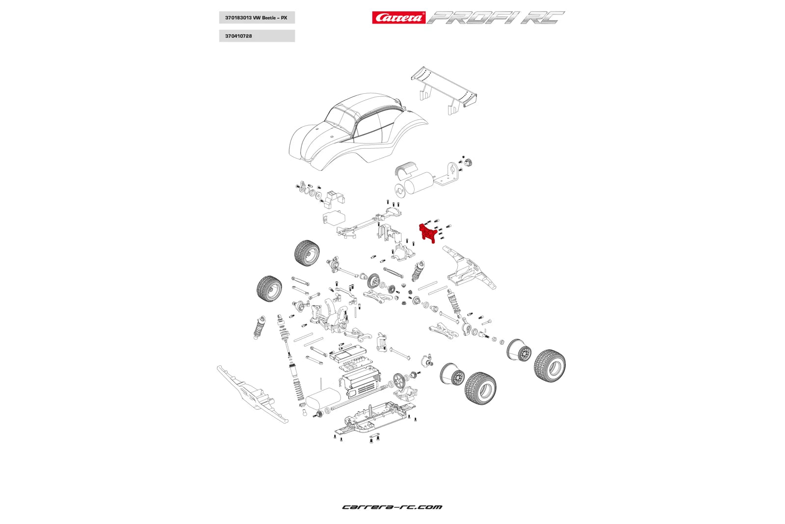 carrera-profi-rc-karosseriehalter-beetle-offroad-ersatzteil image 1