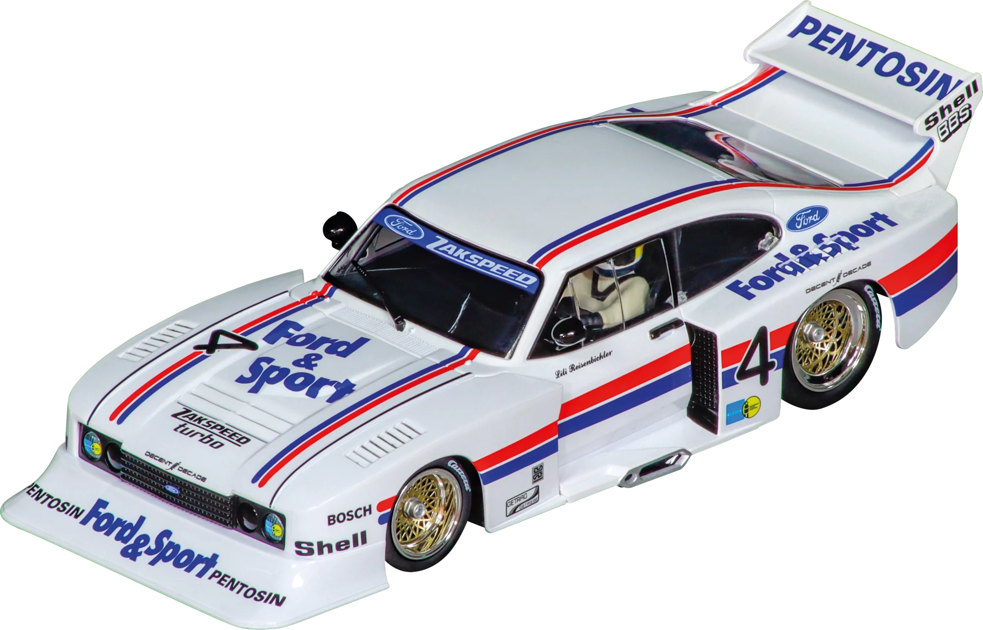 carrera-digital-132-ford-capri-zakspeed-slotcar-lili-reisenbichler-no-4 image 1