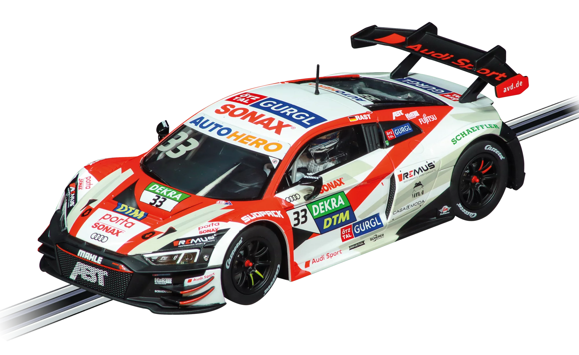 carrera-digital-124-audi-r8-lms-gt3-slotcar-abt-no-33-1-24 image 1