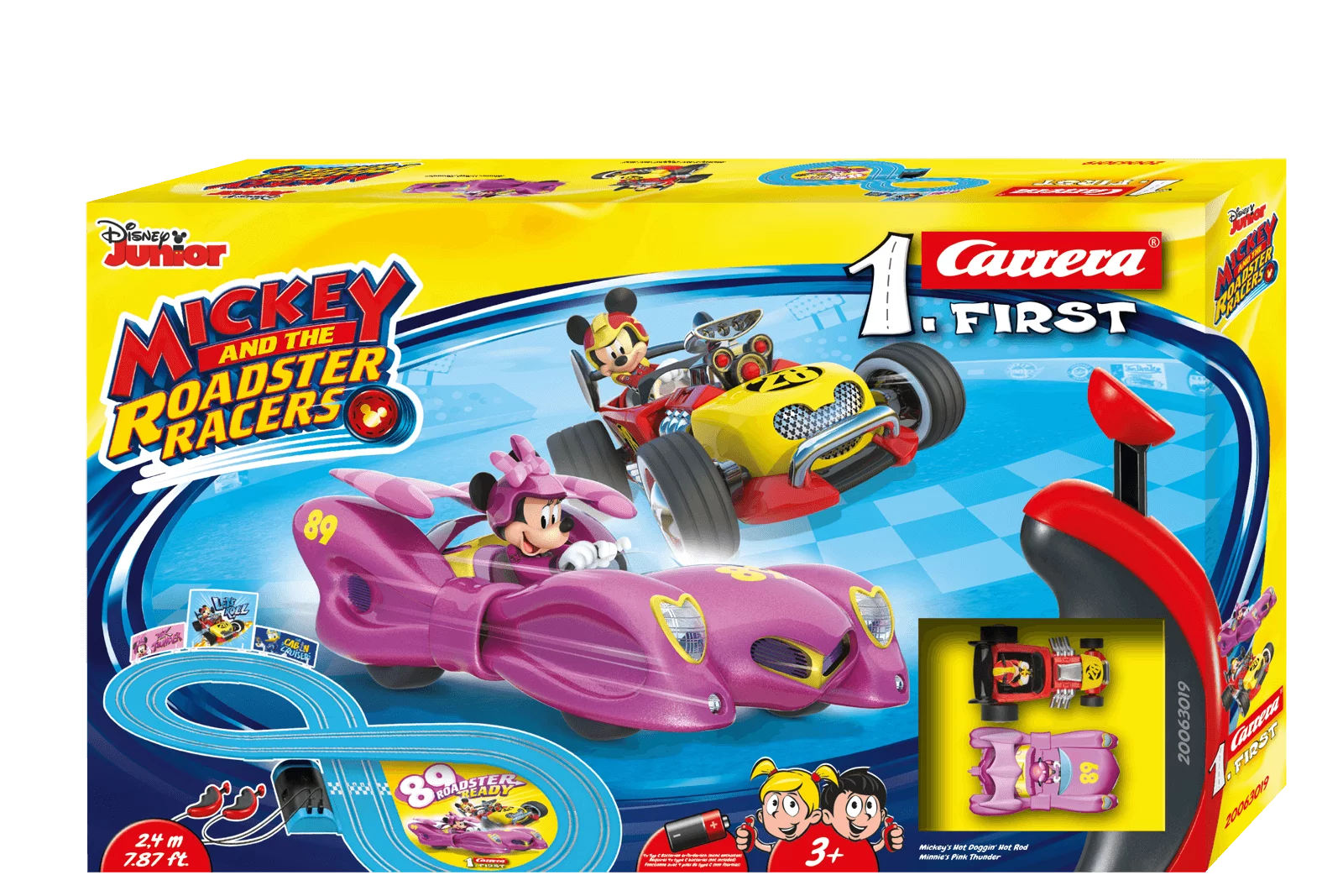 carrera-first-mickey-minnie-slotcar-set-roadster-racers-ab-3 image 1