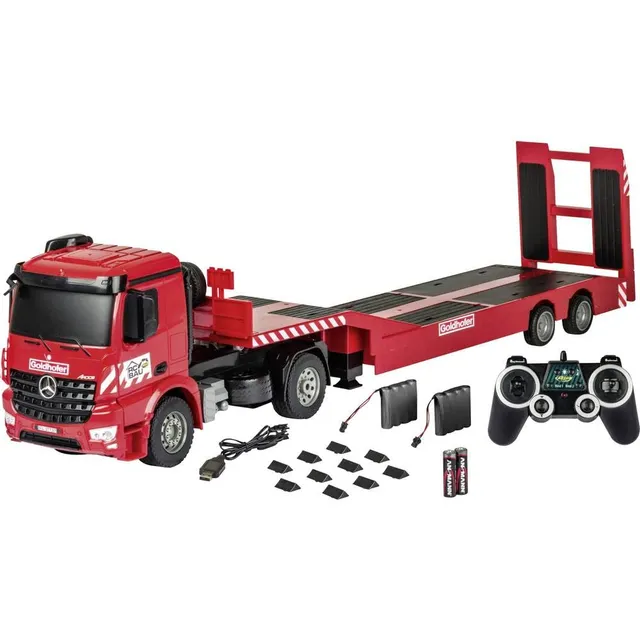 carson-mercedes-arocs-goldhofer-1-20-rc-lkw-rtr-rot image 1