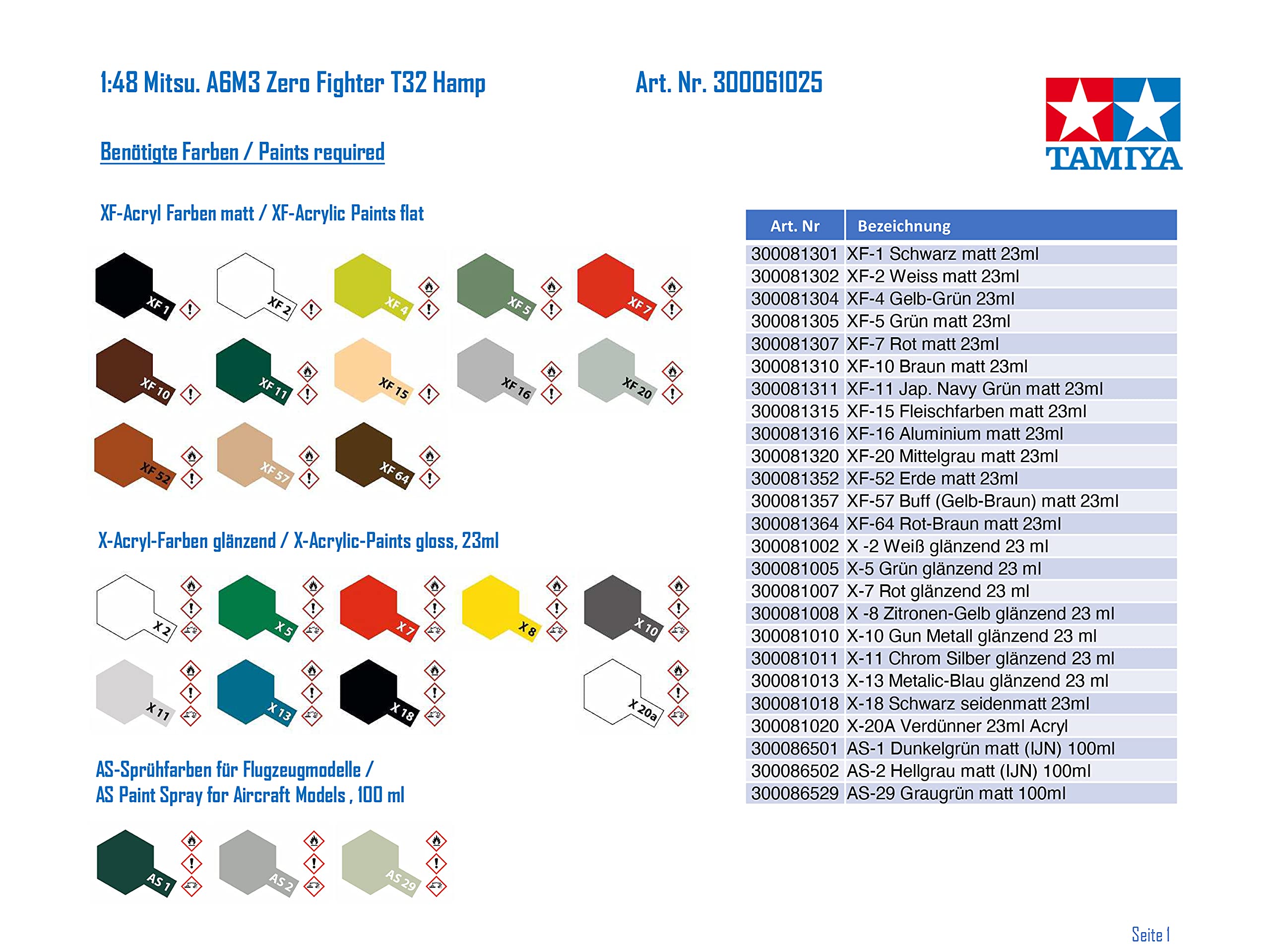 tamiya-61025-mitsubishi-a6m3-zero-flugzeugmodell-1-48-hamp image 3