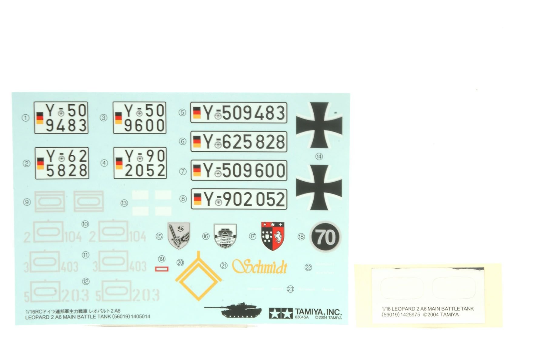 tamiya-r-c-models-dekorbogen-leopard-2a6-56020-aufkleber image 1