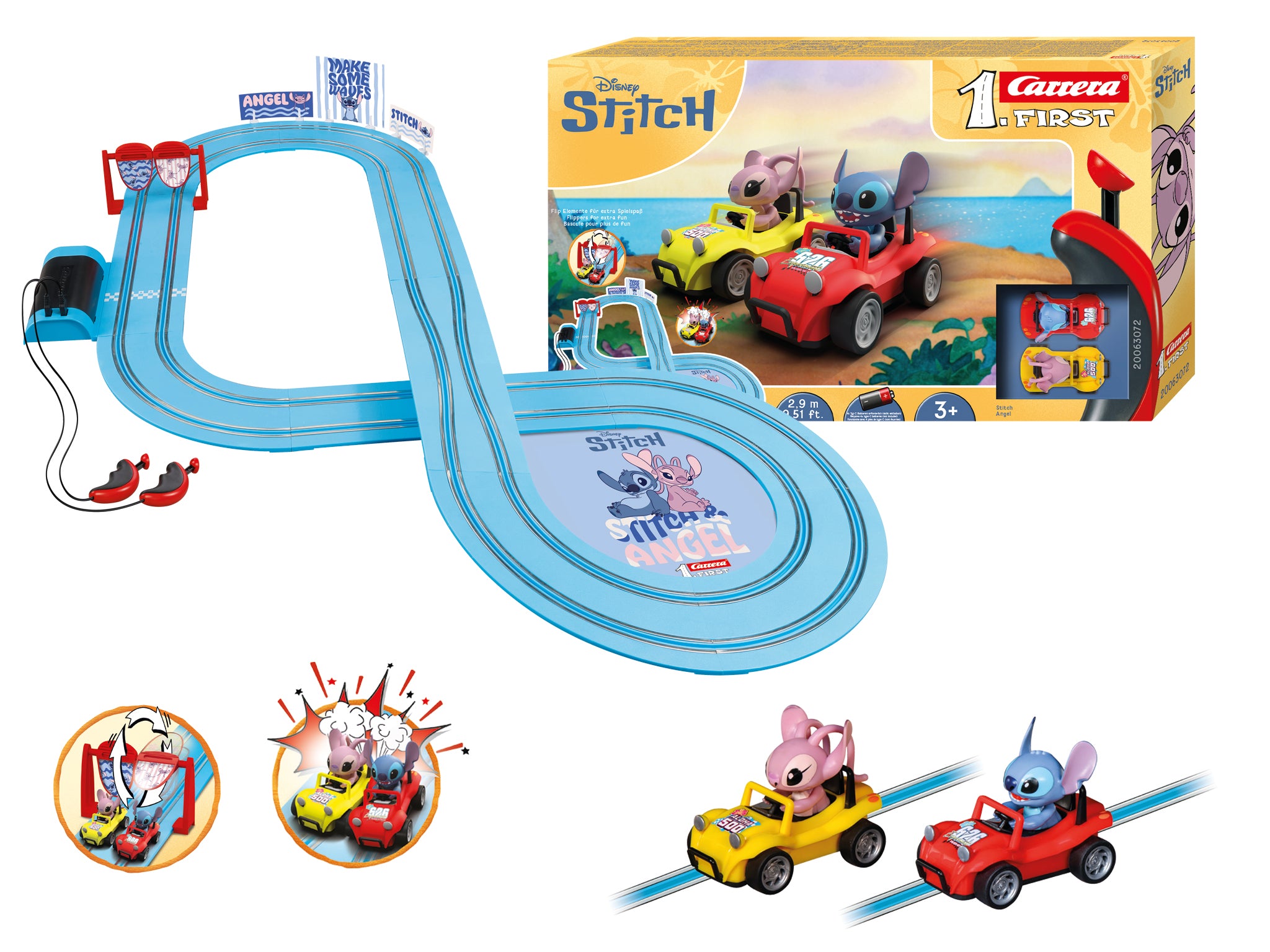carrera-first-disney-stitch-slotcar-set-2-9m-kinderbahn image 2