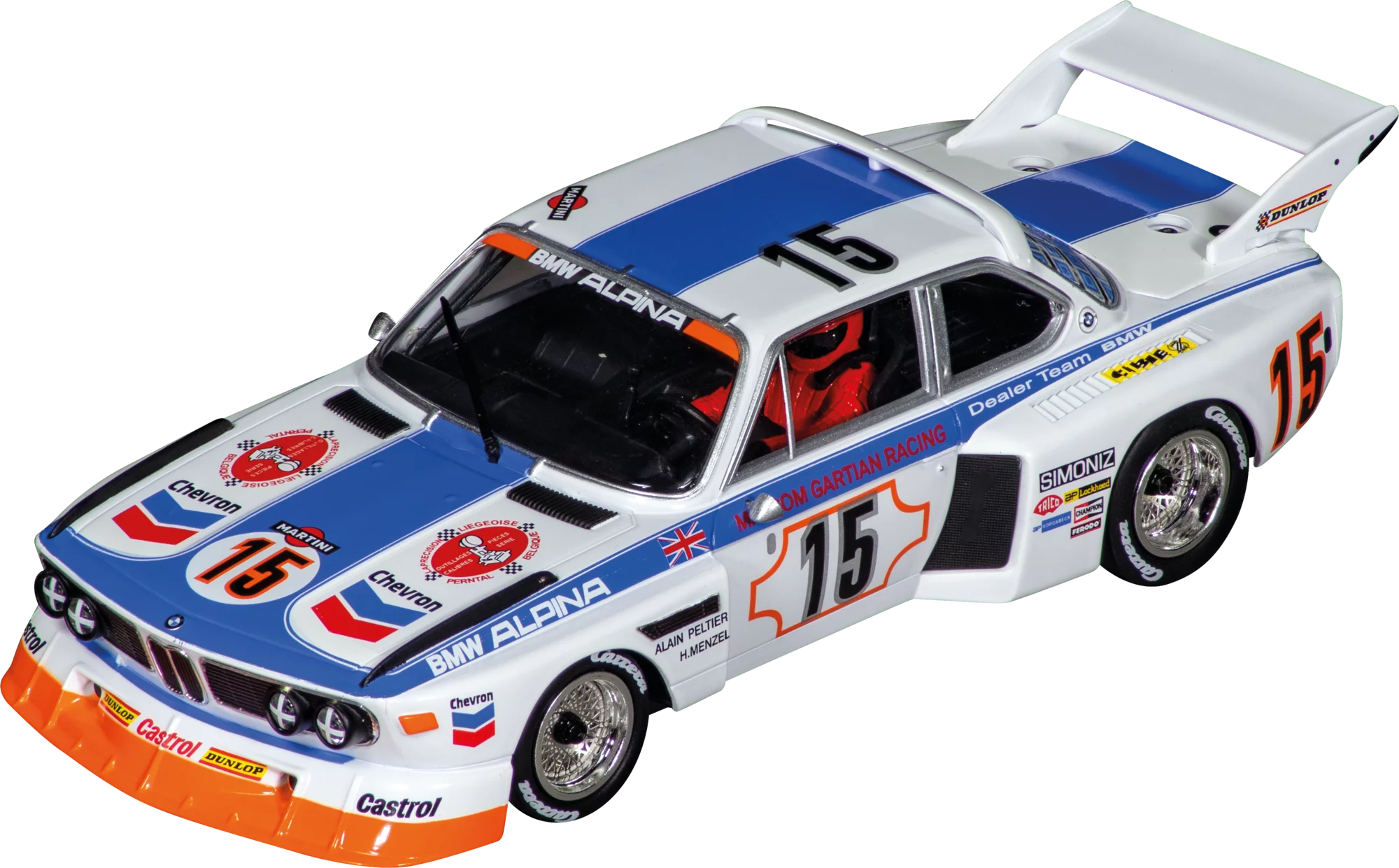 carrera-evolution-bmw-3-5-csl-slotcar-no-15-1-32-mit-licht image 1