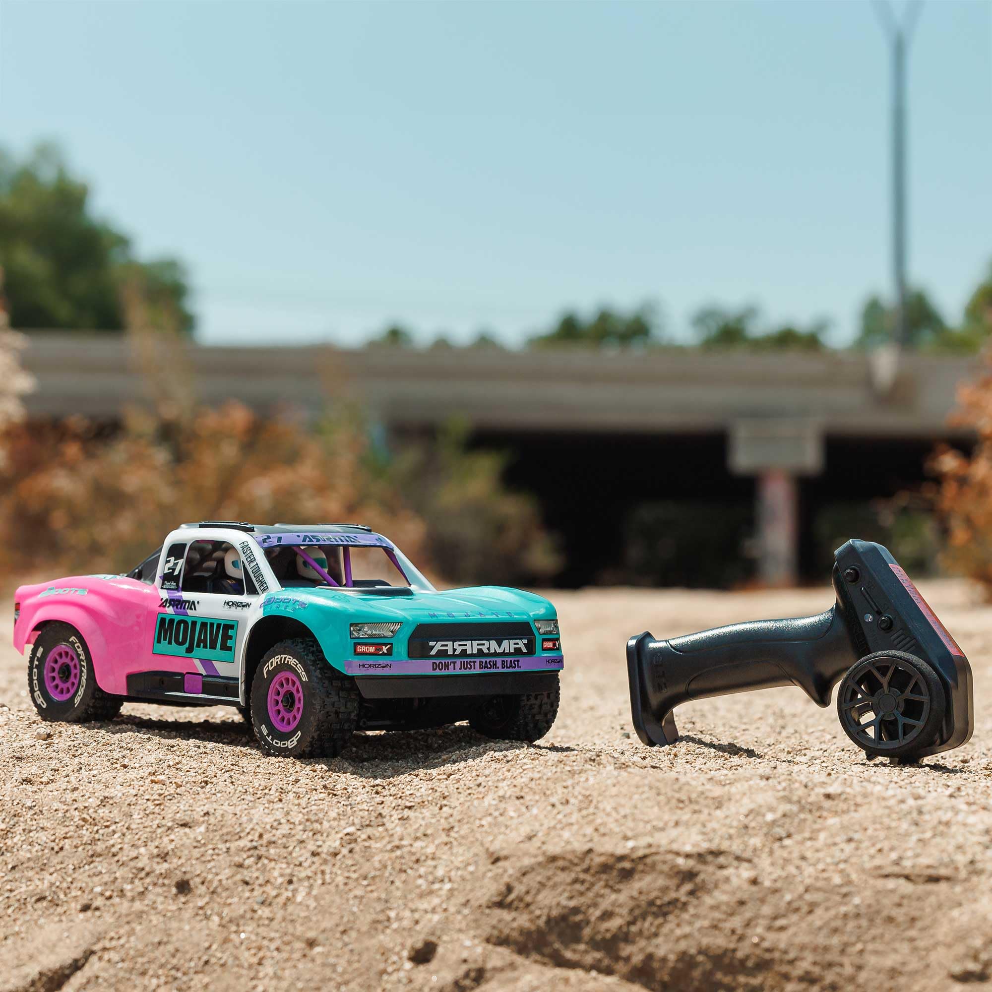 arrma-mojave-grom-223s-desert-truck-1-16-teal-brushless-rtr image 4